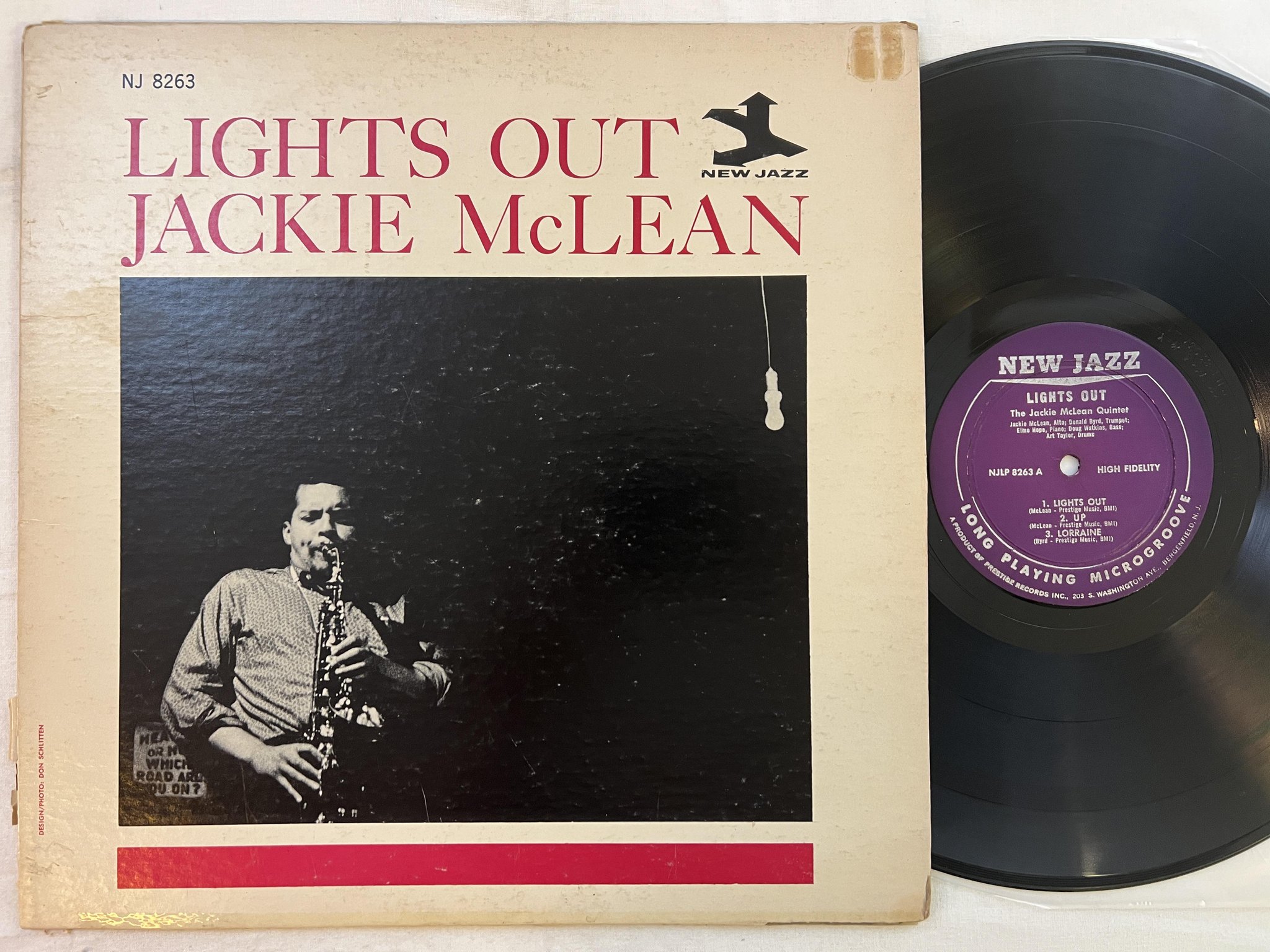 Omslagsbild för skivan JACKIE McLEAN lights out LP -61 US NEW JAZZ NJ 8263