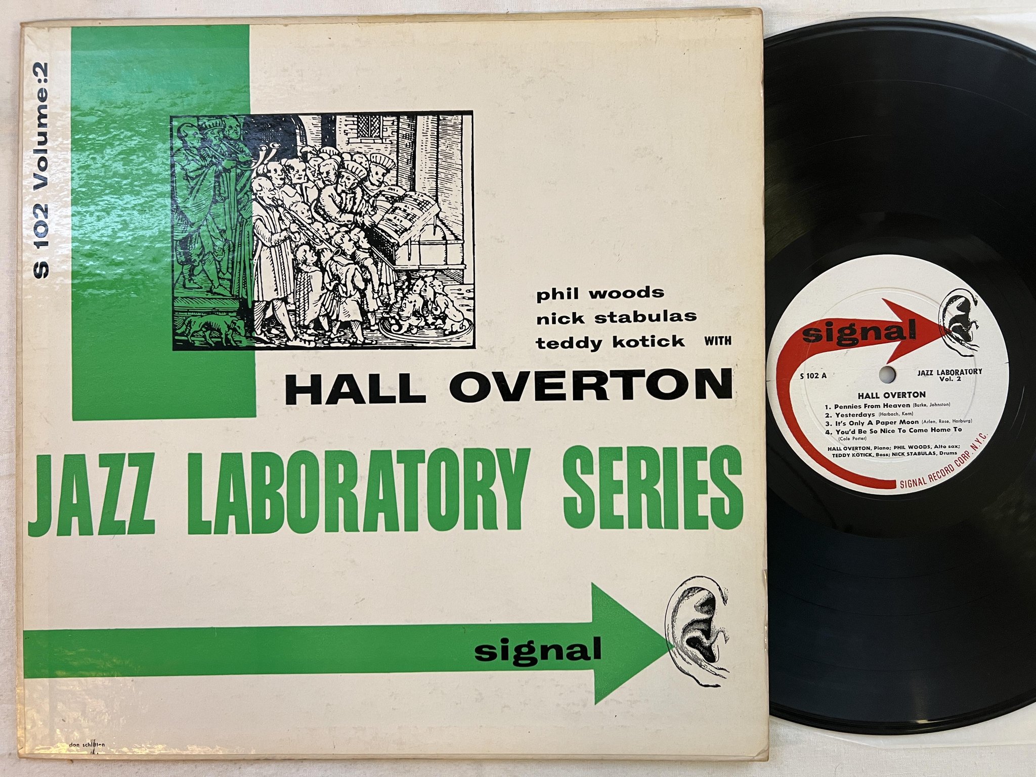 Omslagsbild för skivan HALL OVERTON Jazz Laboratory Series Vol. 2 LP -57 US SIGNAL S 102
