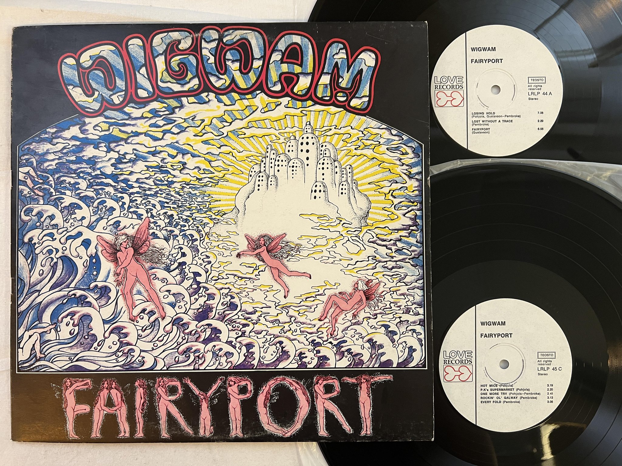 Omslagsbild för skivan WIGWAM fairyport 2xLP -71 Finland LOVE LRLP 44/45 *** VERY RARE PROG ROCK ***