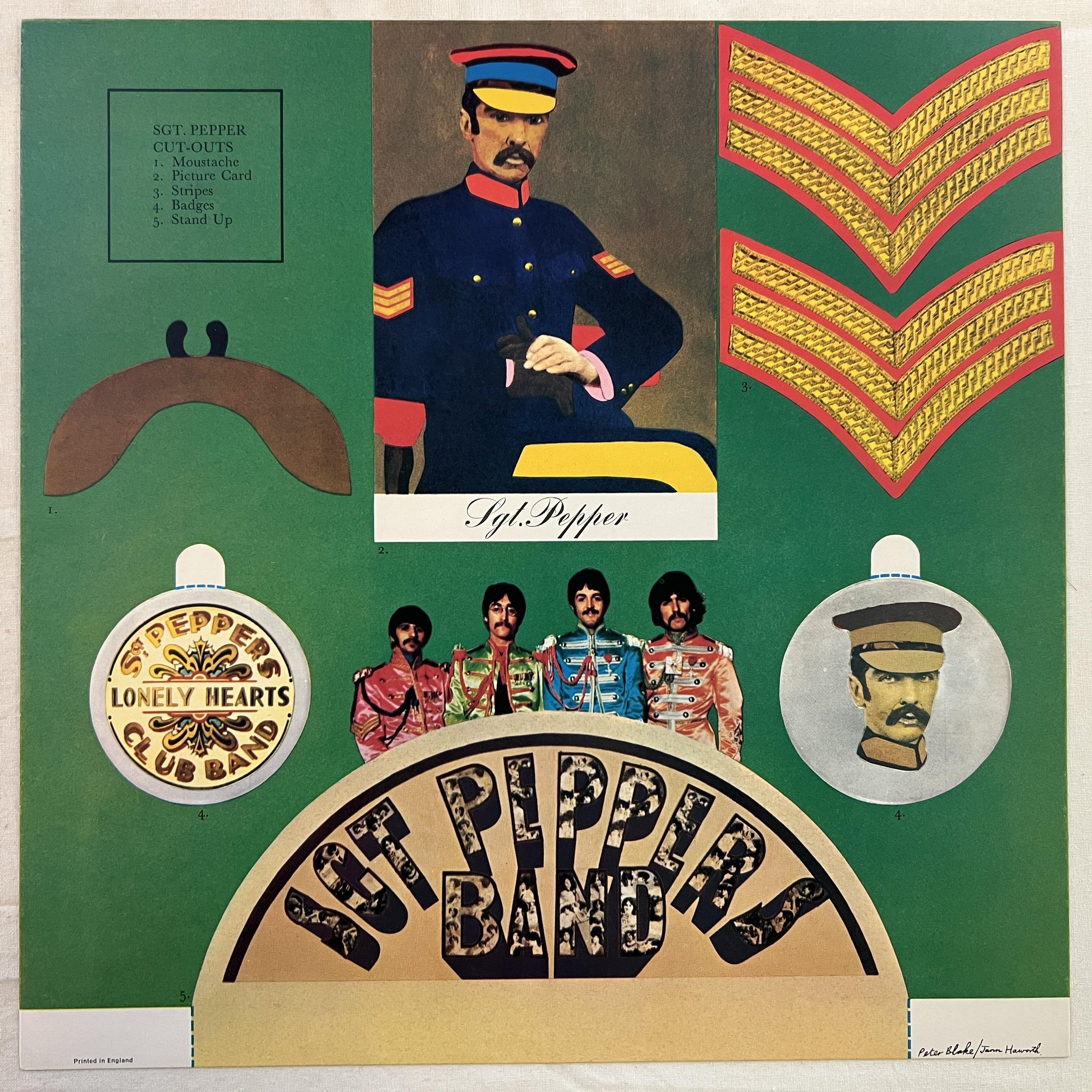 Omslagsbild för skivan THE BEATLES Sgt Pepper's lonely hearts club band LP -67 UK PARLOPHONE PCS 7027