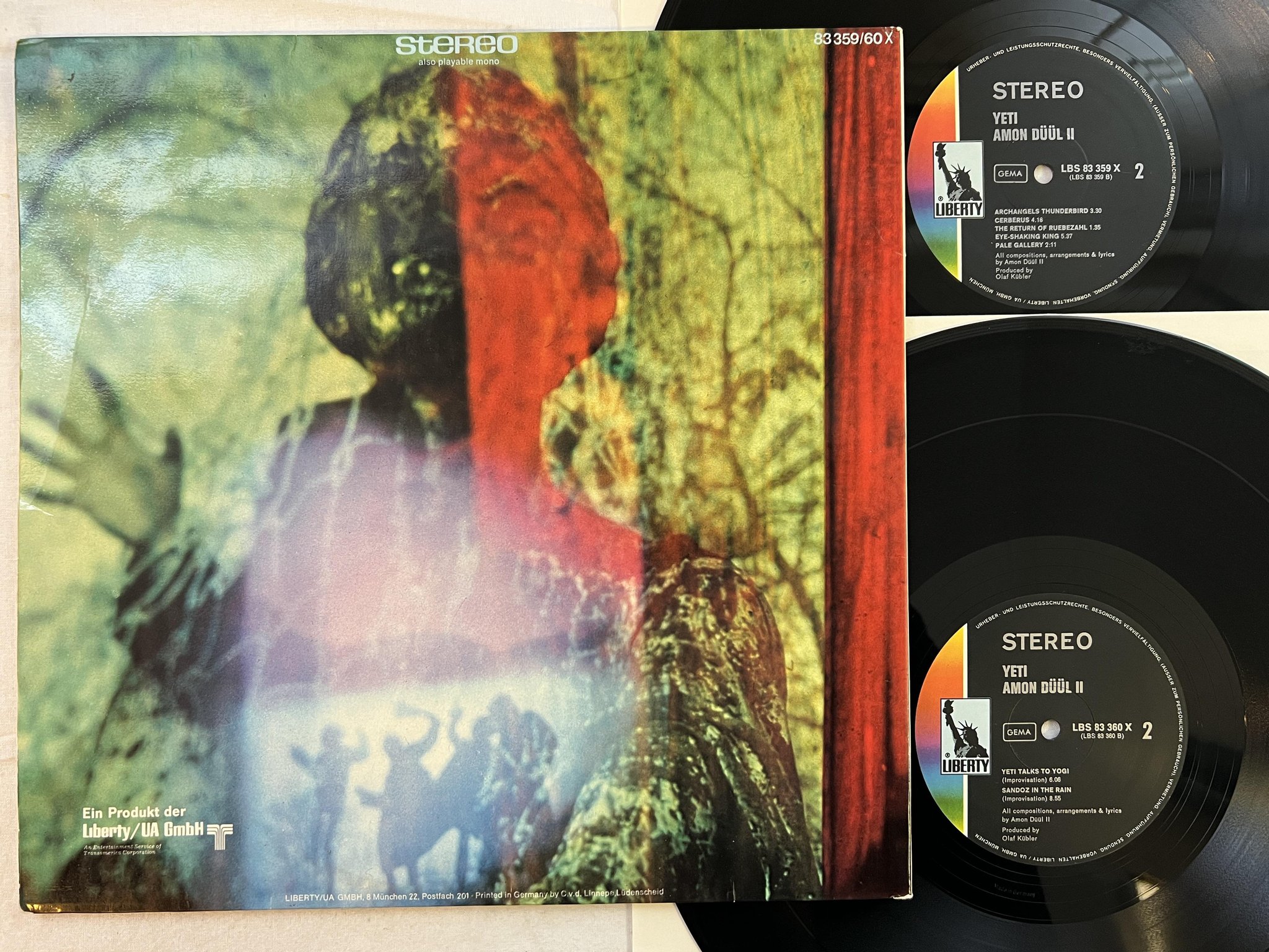 Omslagsbild för skivan AMON DUUL II yeti 2xLP -70 Ger LIBERTY LBS 83 359/60 X *** RARE KRAUT ***
