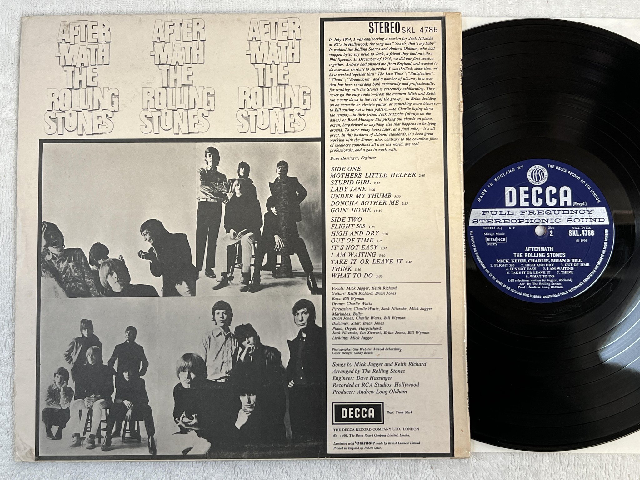 Omslagsbild för skivan ROLLING STONES aftermath LP -66 UK DECCA SKL 4786 *** NICE COPY ***