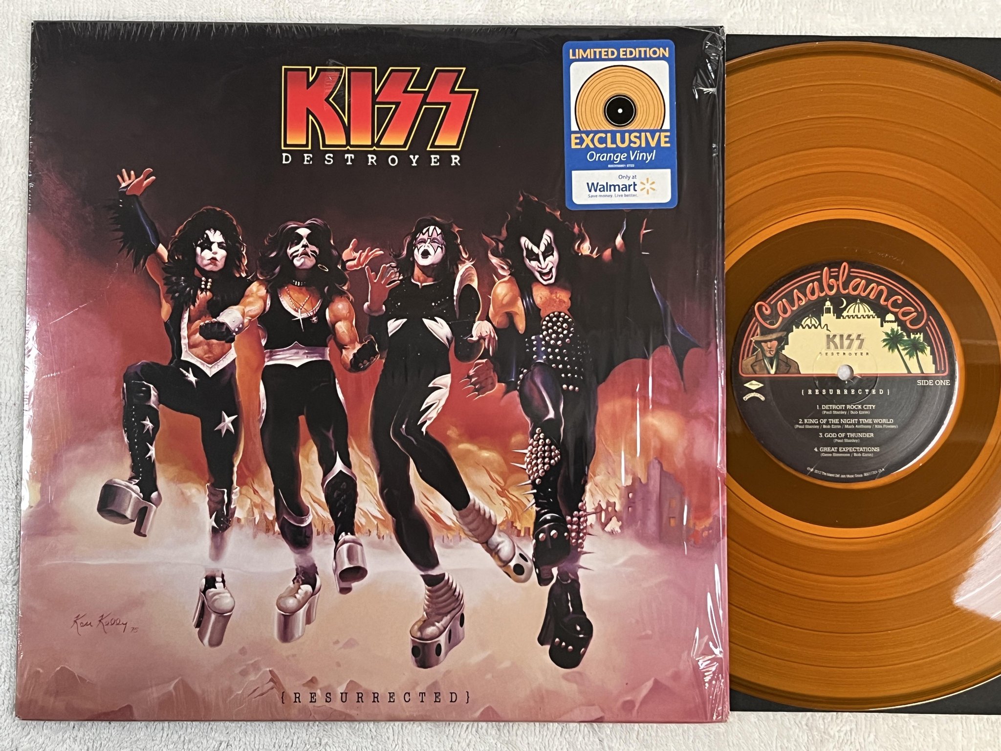 Omslagsbild för skivan KISS destroyer (resurrected) LP 2019 US *** WALMART ONLY / ORANGE VINYL ***