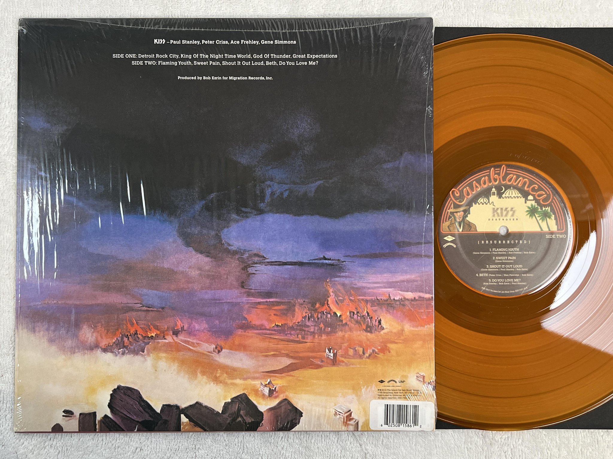 Omslagsbild för skivan KISS destroyer (resurrected) LP 2019 US *** WALMART ONLY / ORANGE VINYL ***