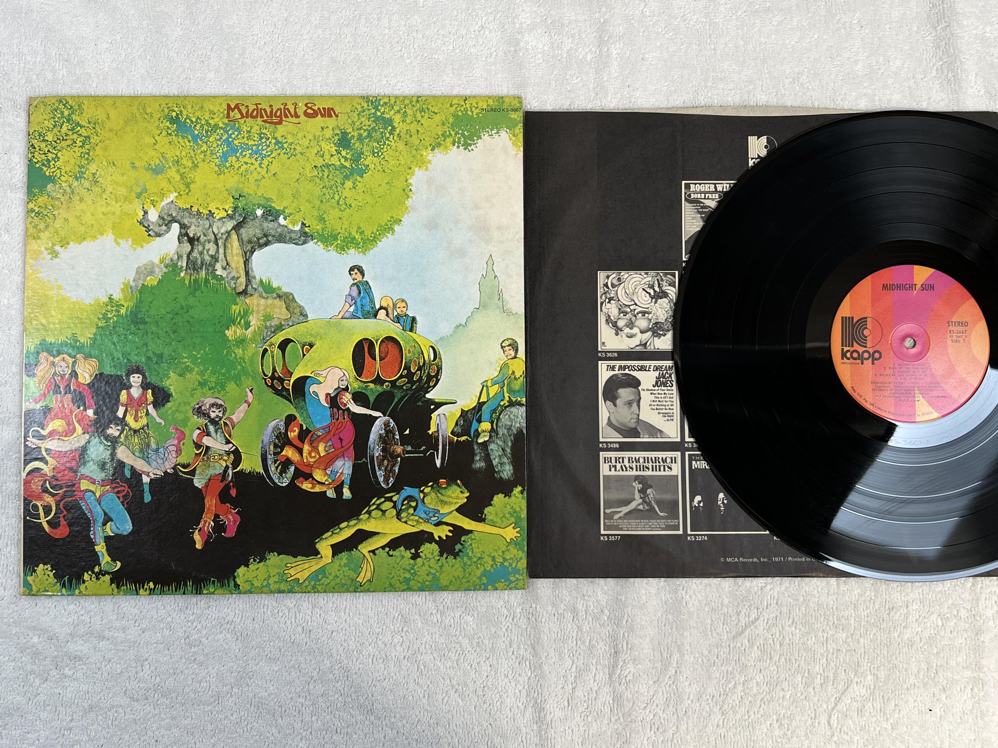 Omslagsbild för skivan MIDNIGHT SUN s/t LP -72 US KAPP KS-3667 *** RARE PROG ***