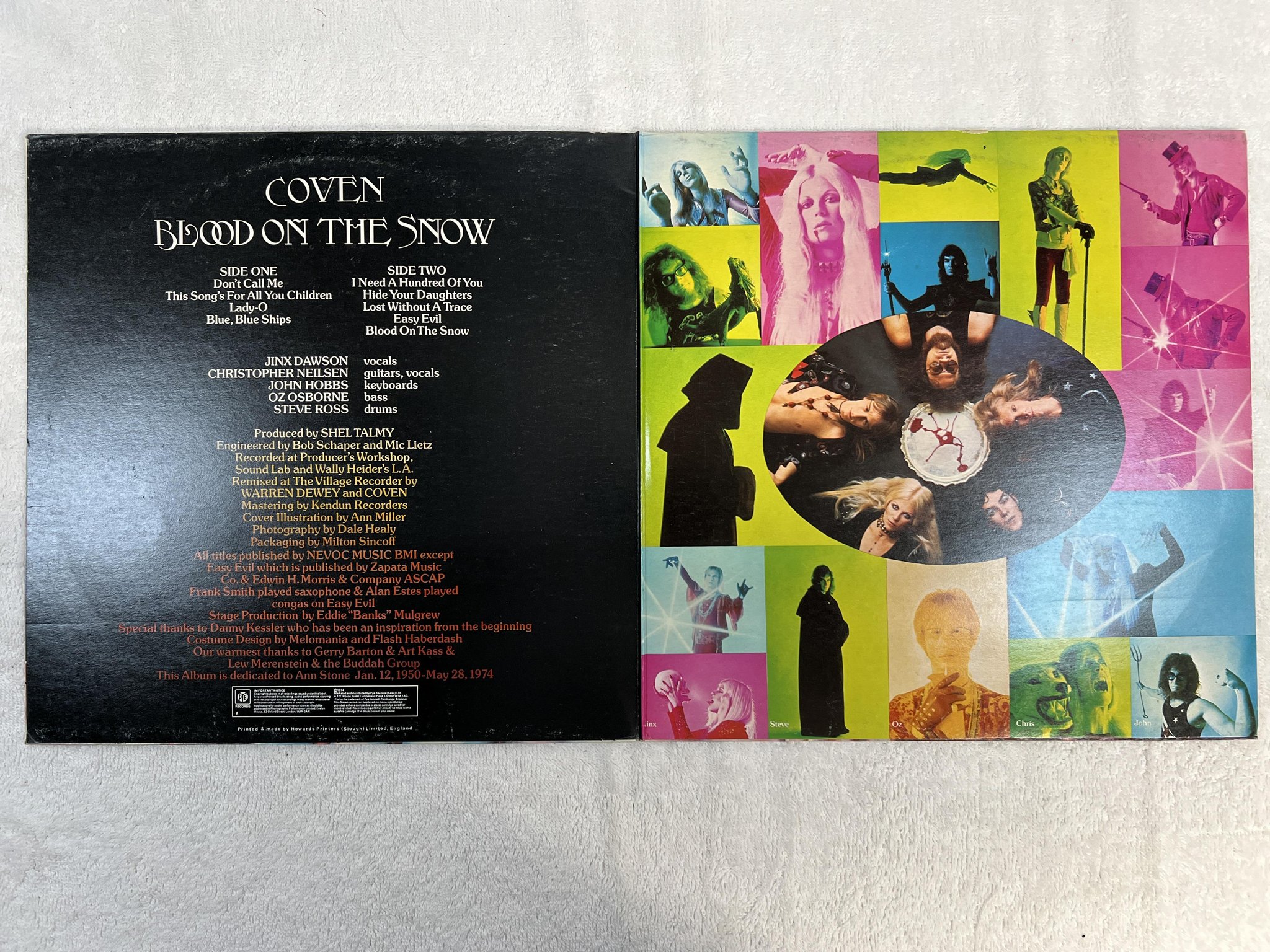 Omslagsbild för skivan COVEN blood on the snow LP -74 UK BUDDAH BDLH 5011 ** RARE UK PRESS **