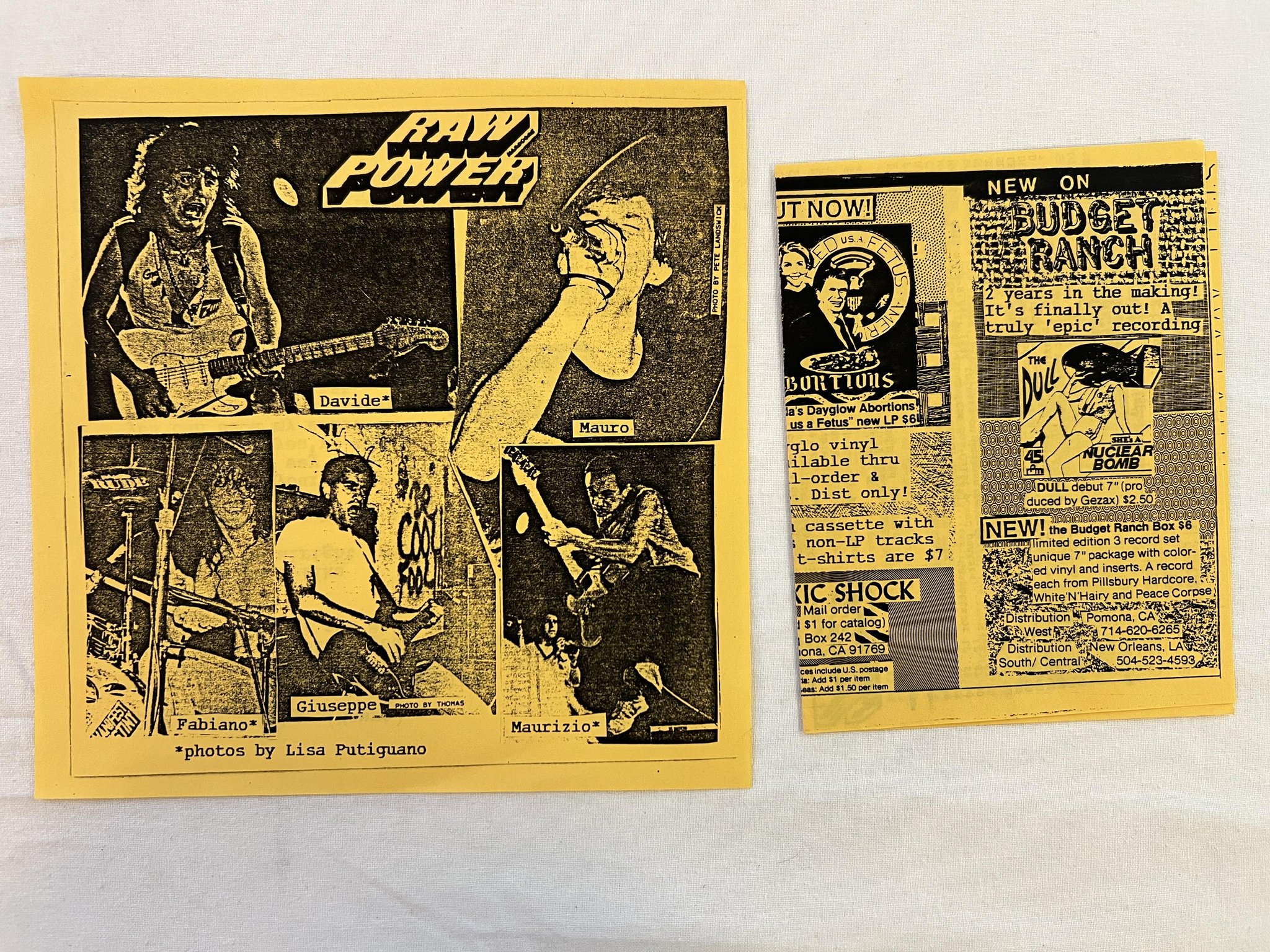 Omslagsbild för skivan RAW POWER Wop Hour 7" -85 US TOXIC SHOCK TOX 006 ** Navy Blue **