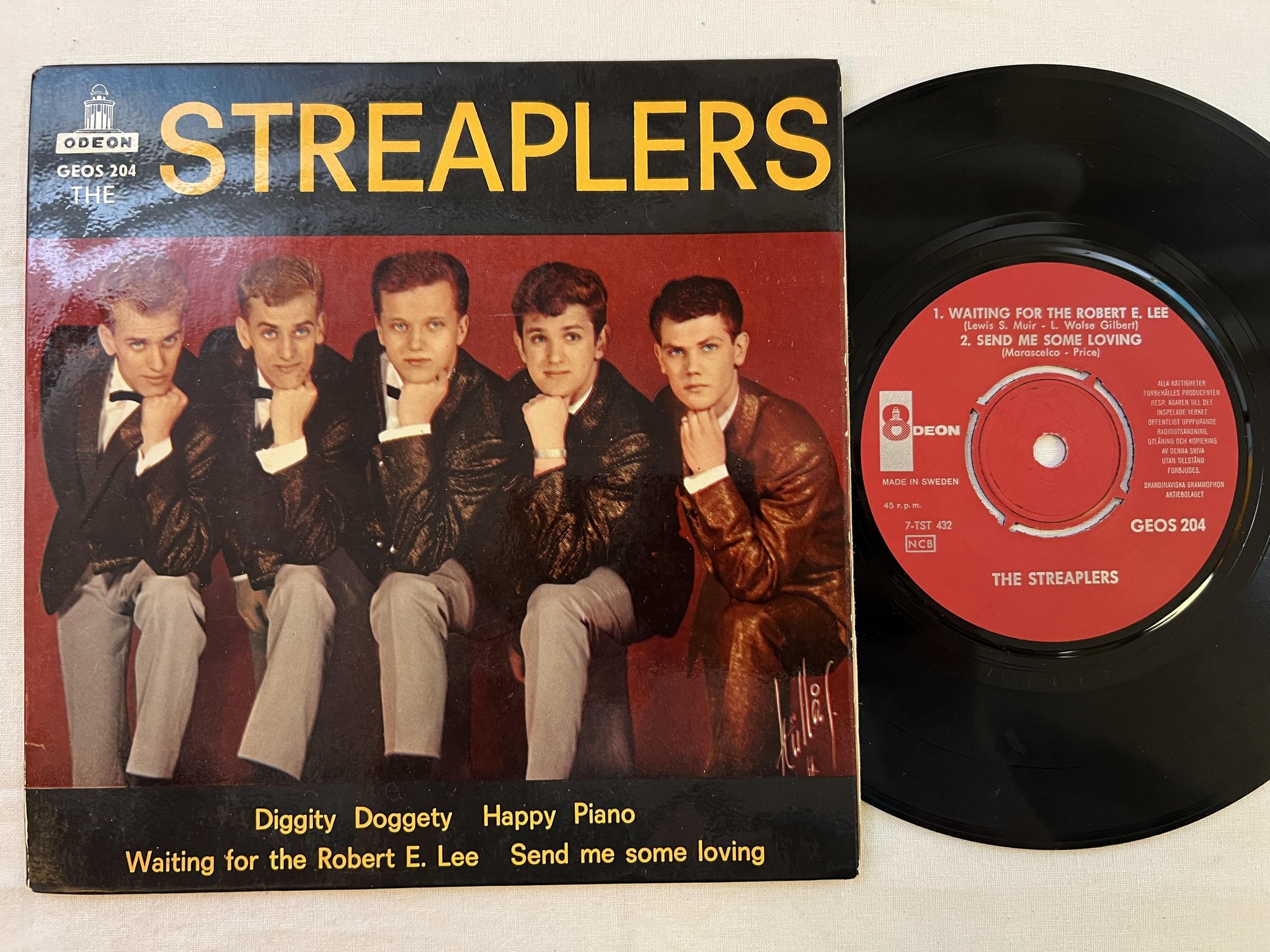 Omslagsbild för skivan STREAPLERS Diggity Doggety 7"ep -63 Swe ODEON GEOS 204