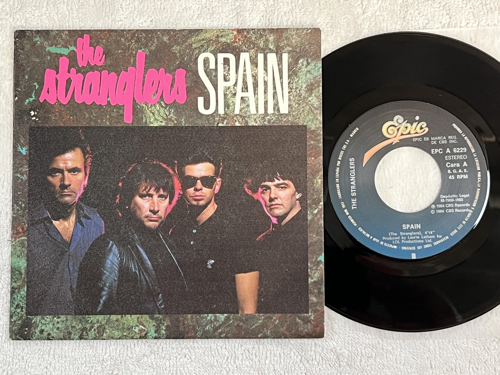 Omslagsbild för skivan THE STRANGLERS Spain 7" -84 Spain EPIC EPC 6229 *** rare 45 ***