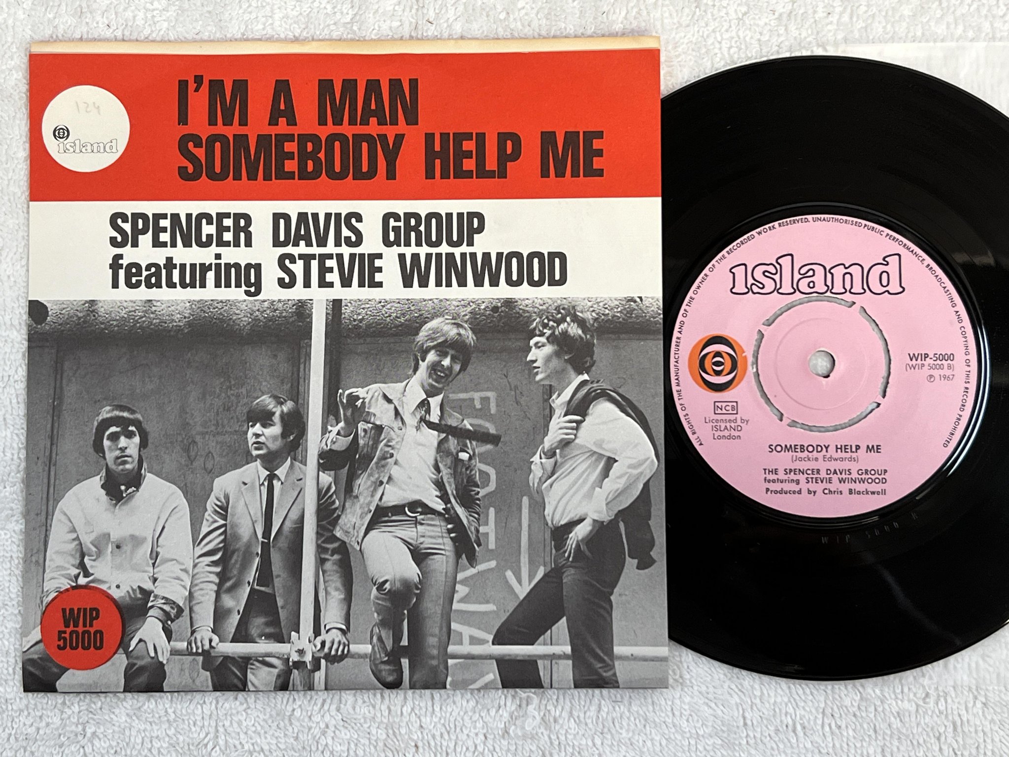 Omslagsbild för skivan THE SPENCER DAVIS GROUP I'm a man 7" -67 Swe ISLAND WIP-5000