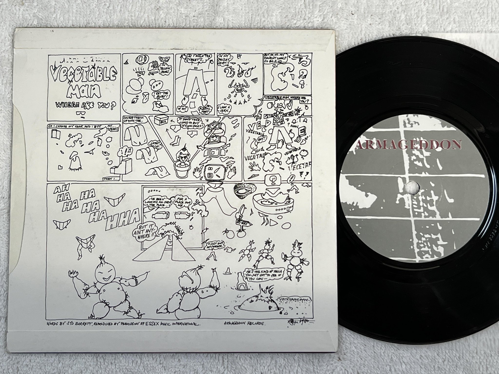 Omslagsbild för skivan THE SOFT BOYS Near The Soft Boys 7" -80 UK ARMAGEDDON AEP 002