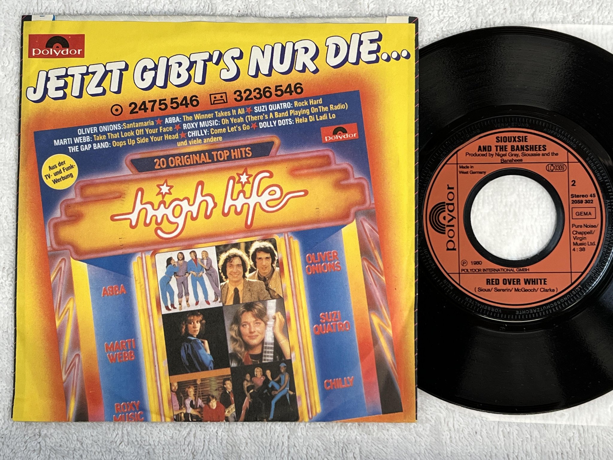 Omslagsbild för skivan SIOUXSIE AND THE BANSHEES Israel 7" -80 Ger POLYDOR 2059 302