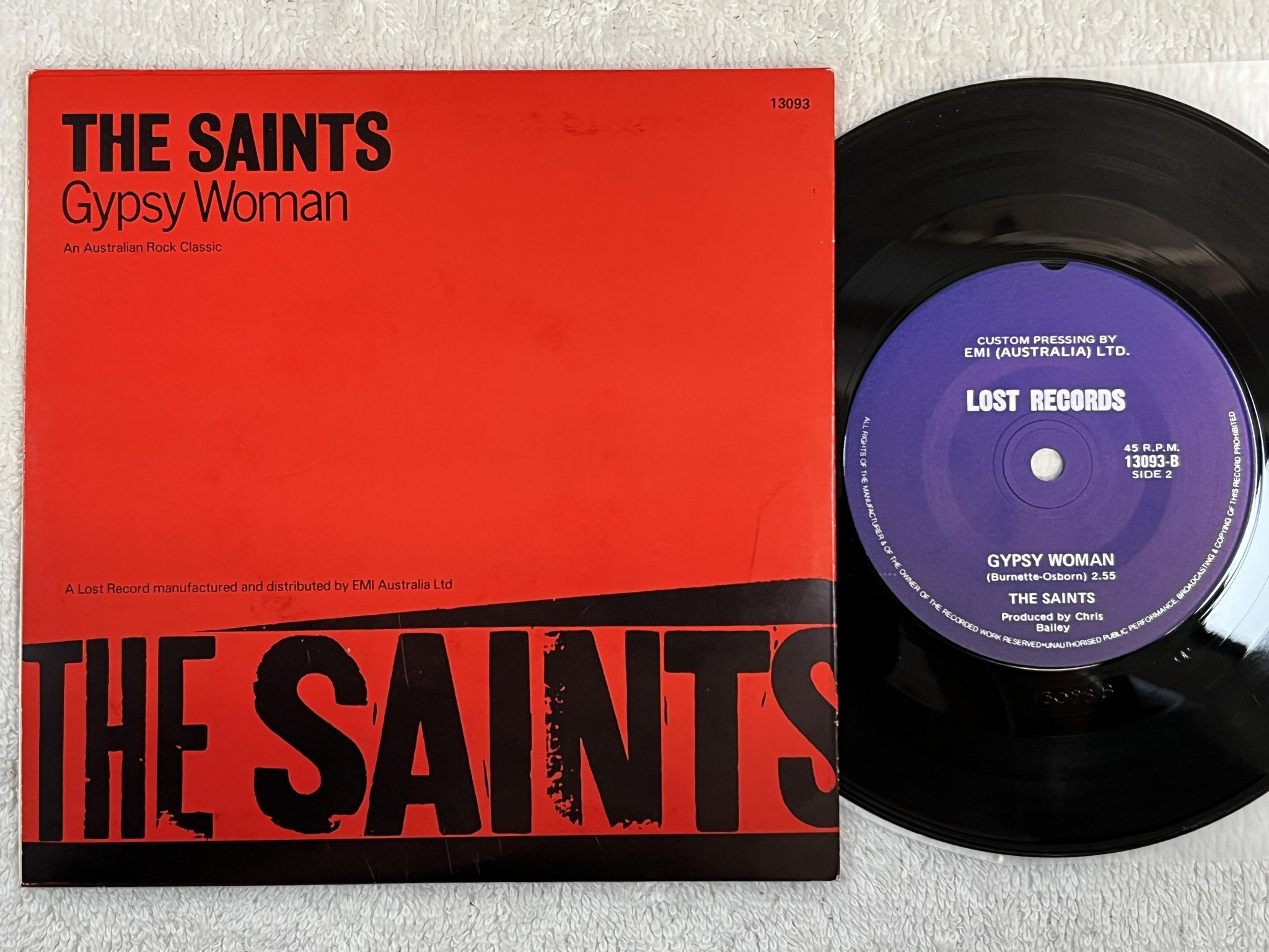 Omslagsbild för skivan THE SAINTS Let's Pretend 7" -81 Australia LOST 13093 numbered Ed