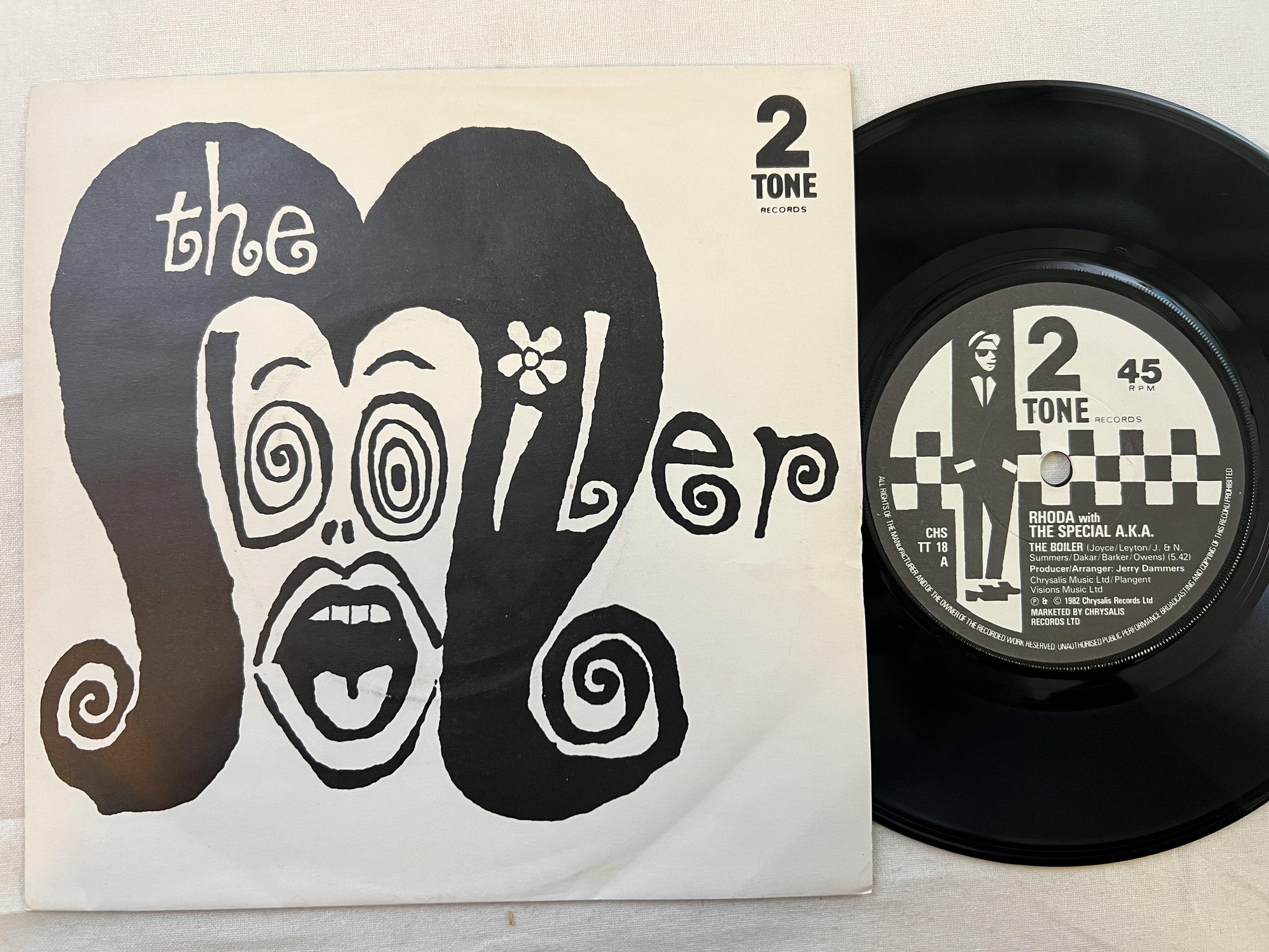 Omslagsbild för skivan RHODA with THE SPECIAL AKA the boiler 7" -82 UK 2 TONE CHS TT 18