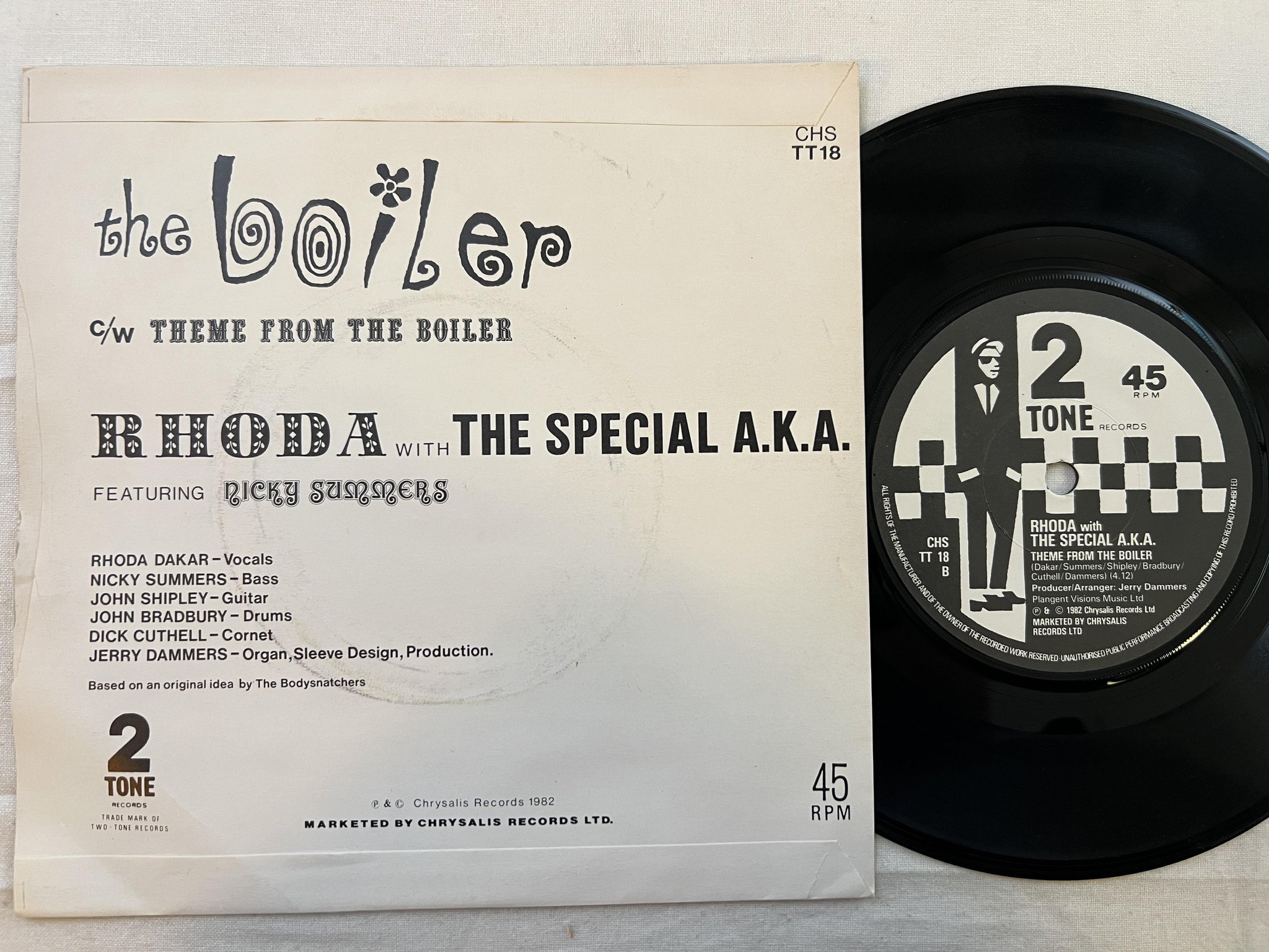 Omslagsbild för skivan RHODA with THE SPECIAL AKA the boiler 7" -82 UK 2 TONE CHS TT 18