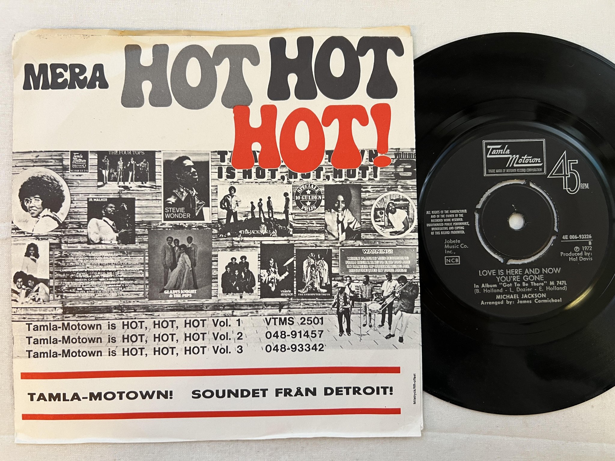 Omslagsbild för skivan MICHAEL JACKSON rockin' Robin 7" -72 ncb TAMLA MOTOWN 4E 006-93326