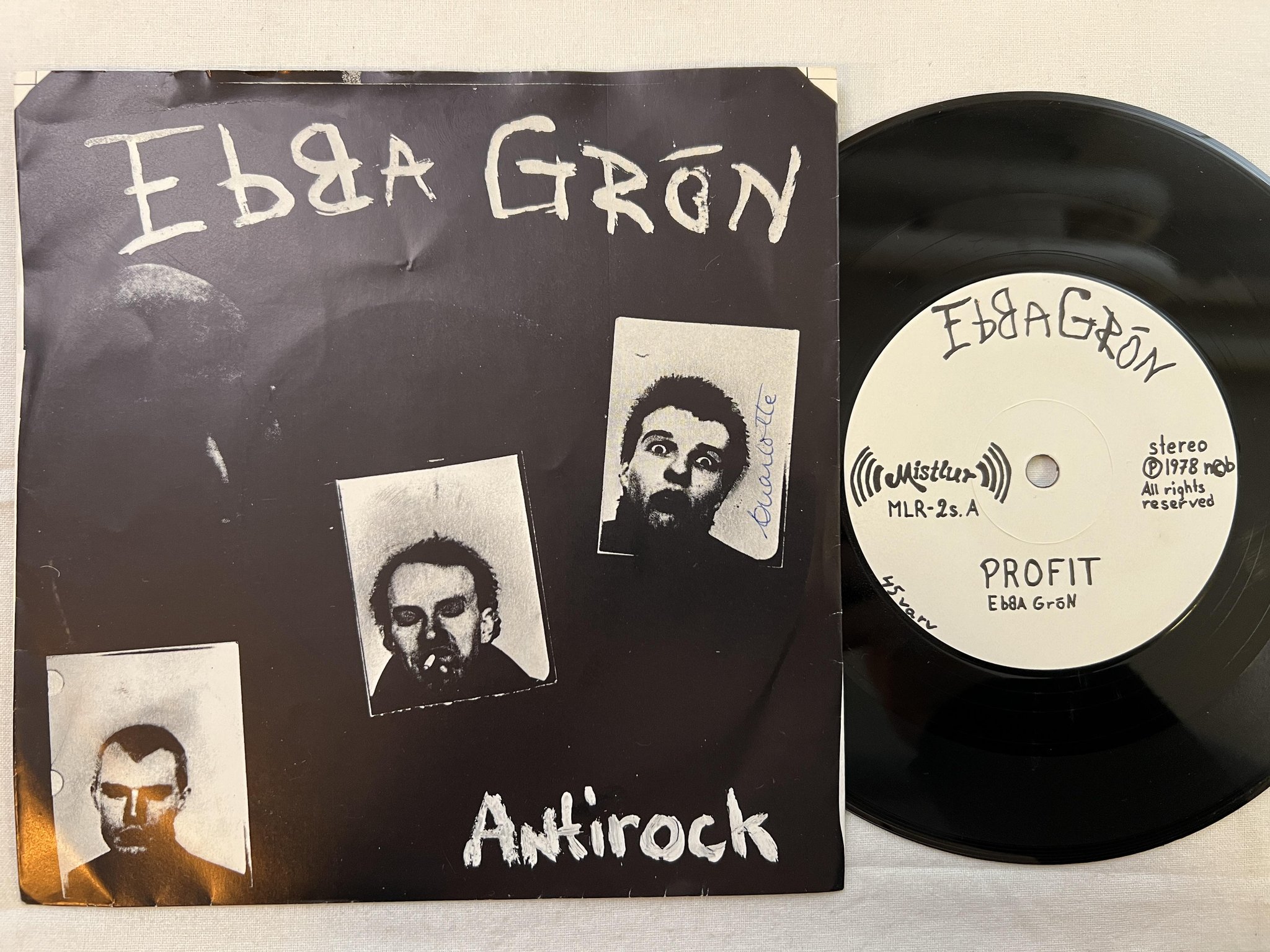 Omslagsbild för skivan EBBA GRÖN antirock 7"ep -78 MISTLUR MLR-2s