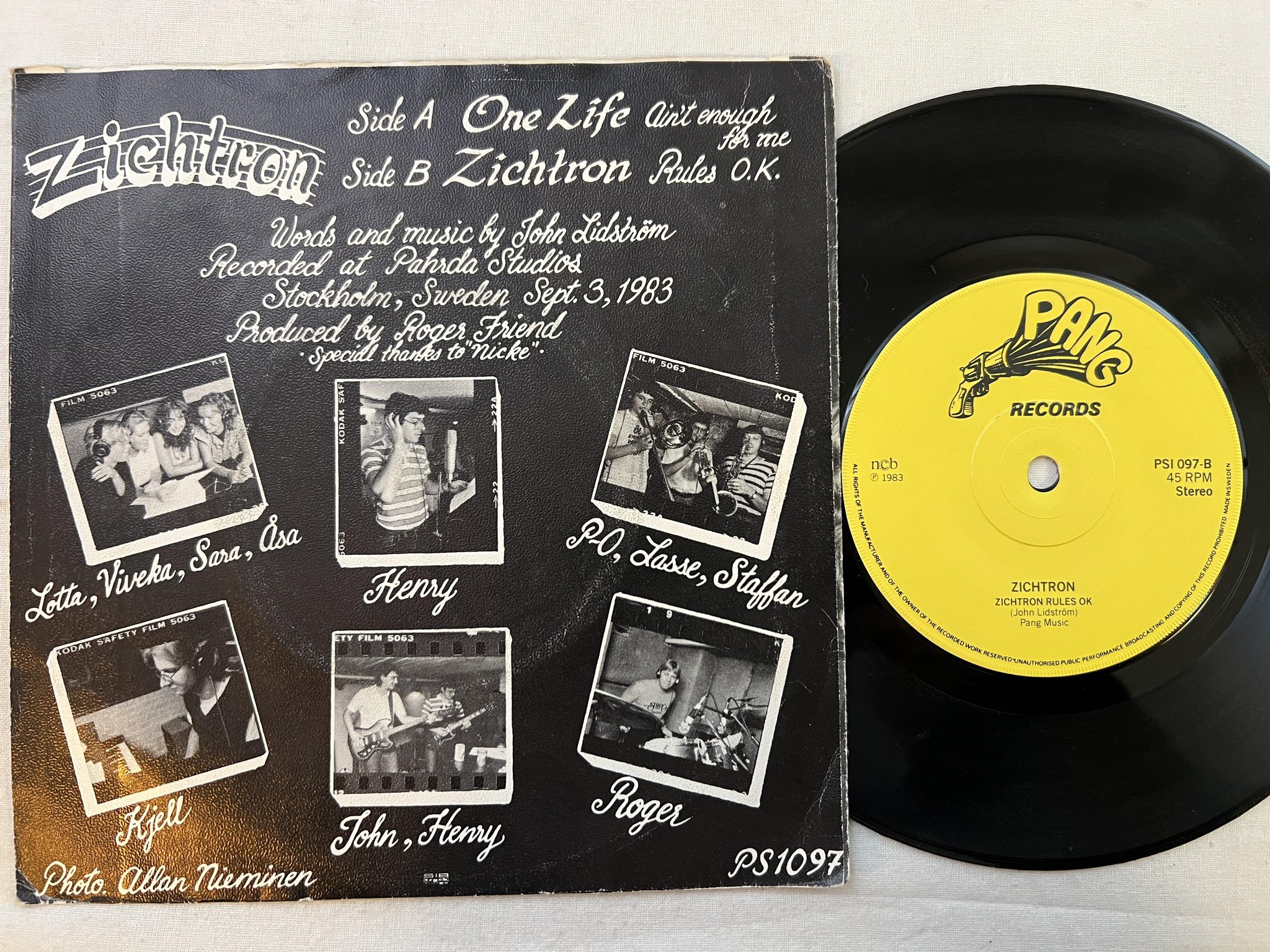Omslagsbild för skivan ZICHTRON one life 7" -83 Swe PANG PSI 097 swedish disco boogie