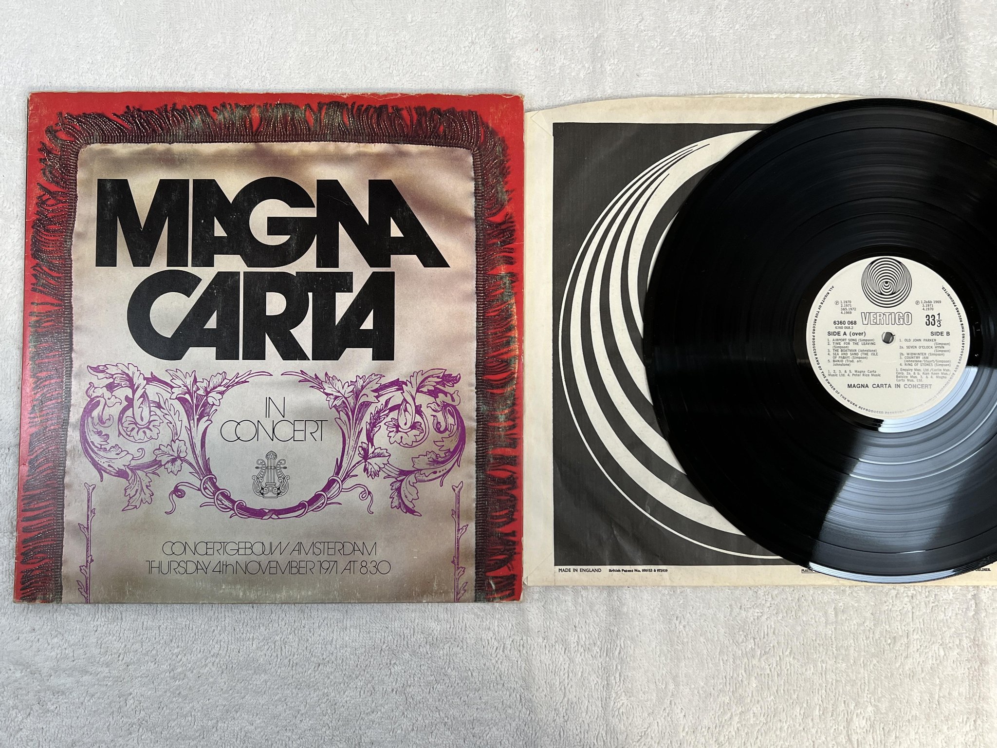 Omslagsbild för skivan MAGMA CARTA In Concert LP -72 UK VERTIGO swirl 6360 068