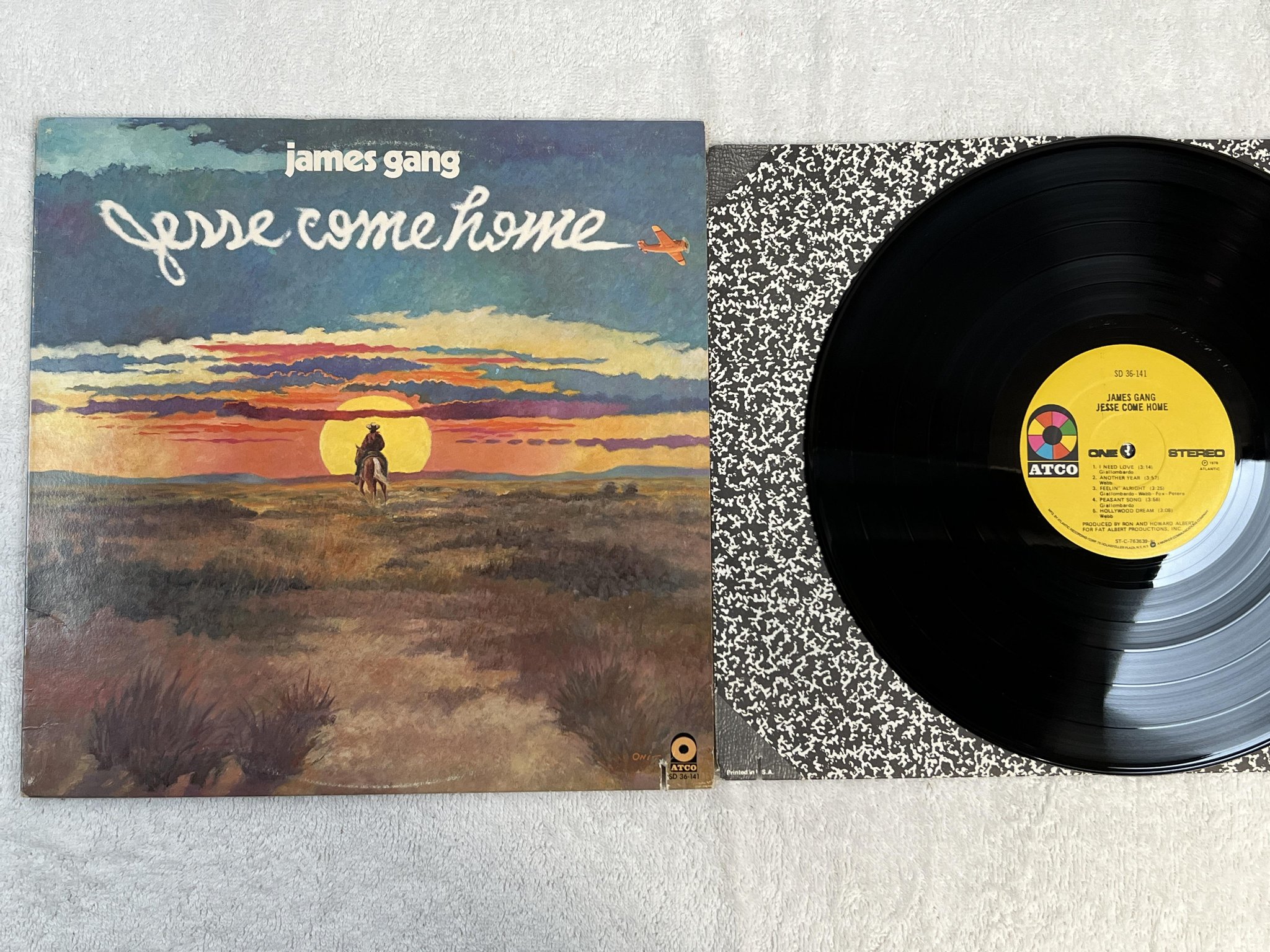 Omslagsbild för skivan JAMES GANG jesse come home LP -76 US ATCO SD 36-141