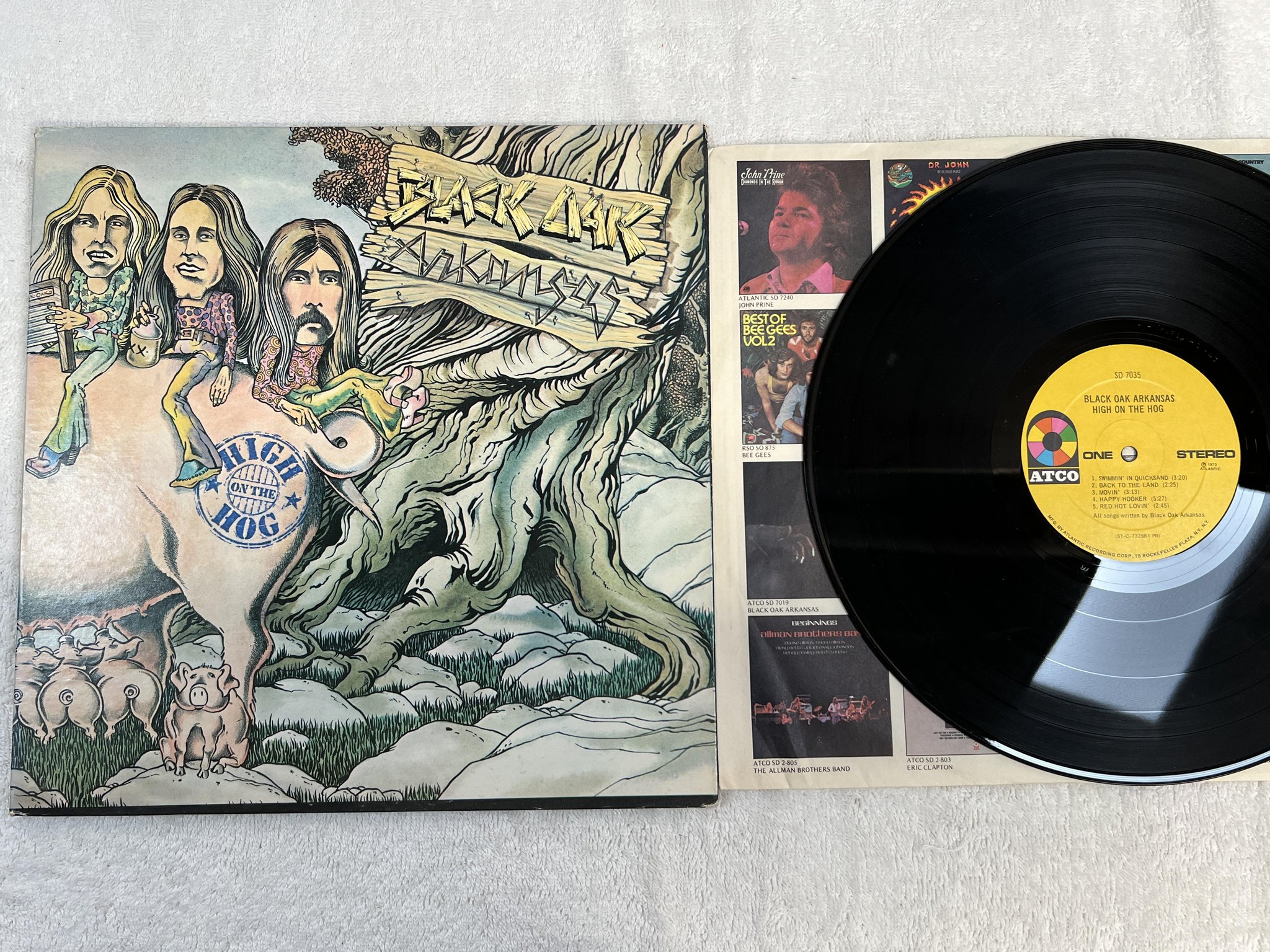 Omslagsbild för skivan BLACK OAK ARKANSAS high on the hog LP -73 US ATCO SD 7035