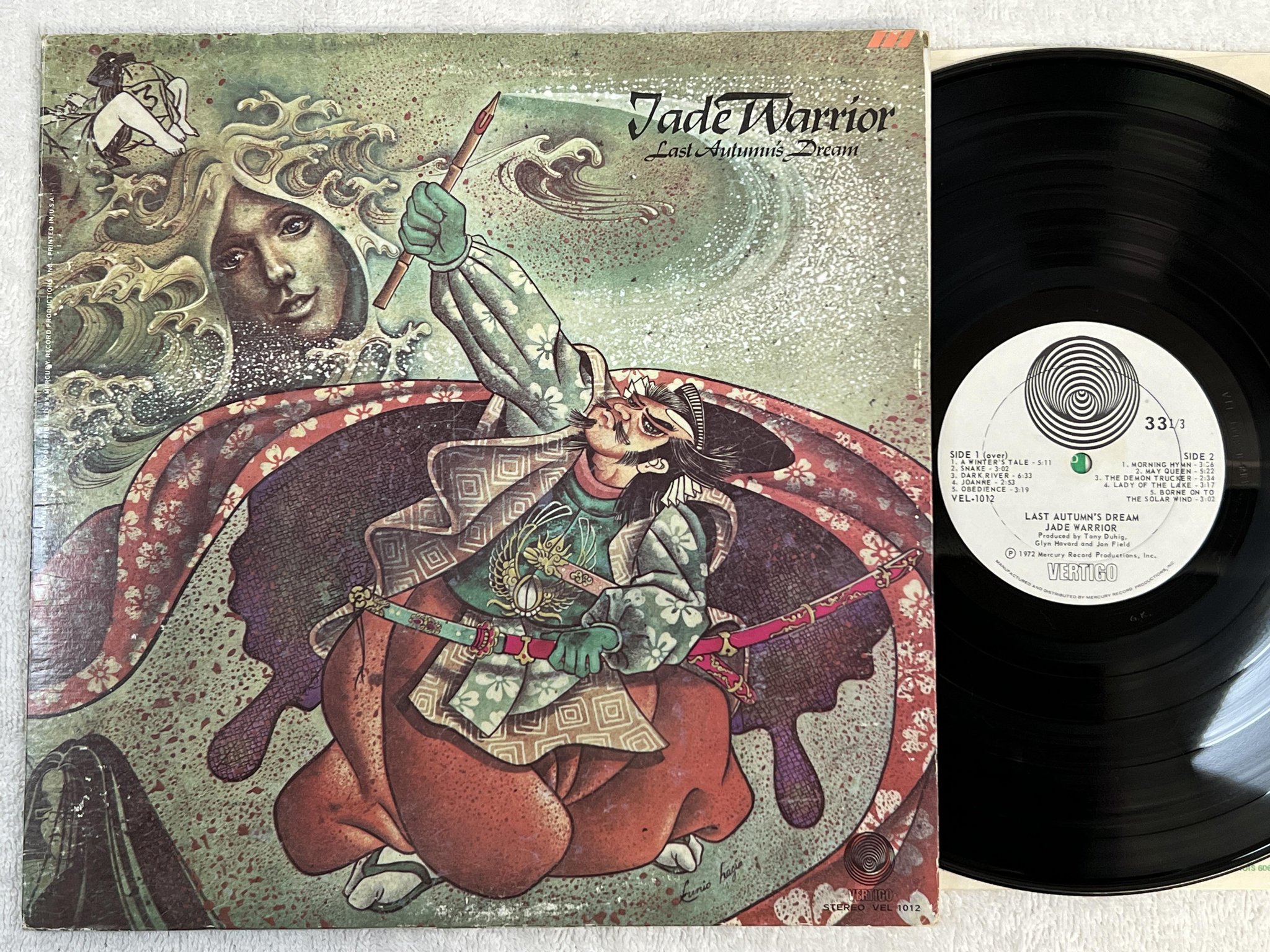 Omslagsbild för skivan JADE WARRIOR last autumn's dream LP -72 US VERTIGO VEL 1012