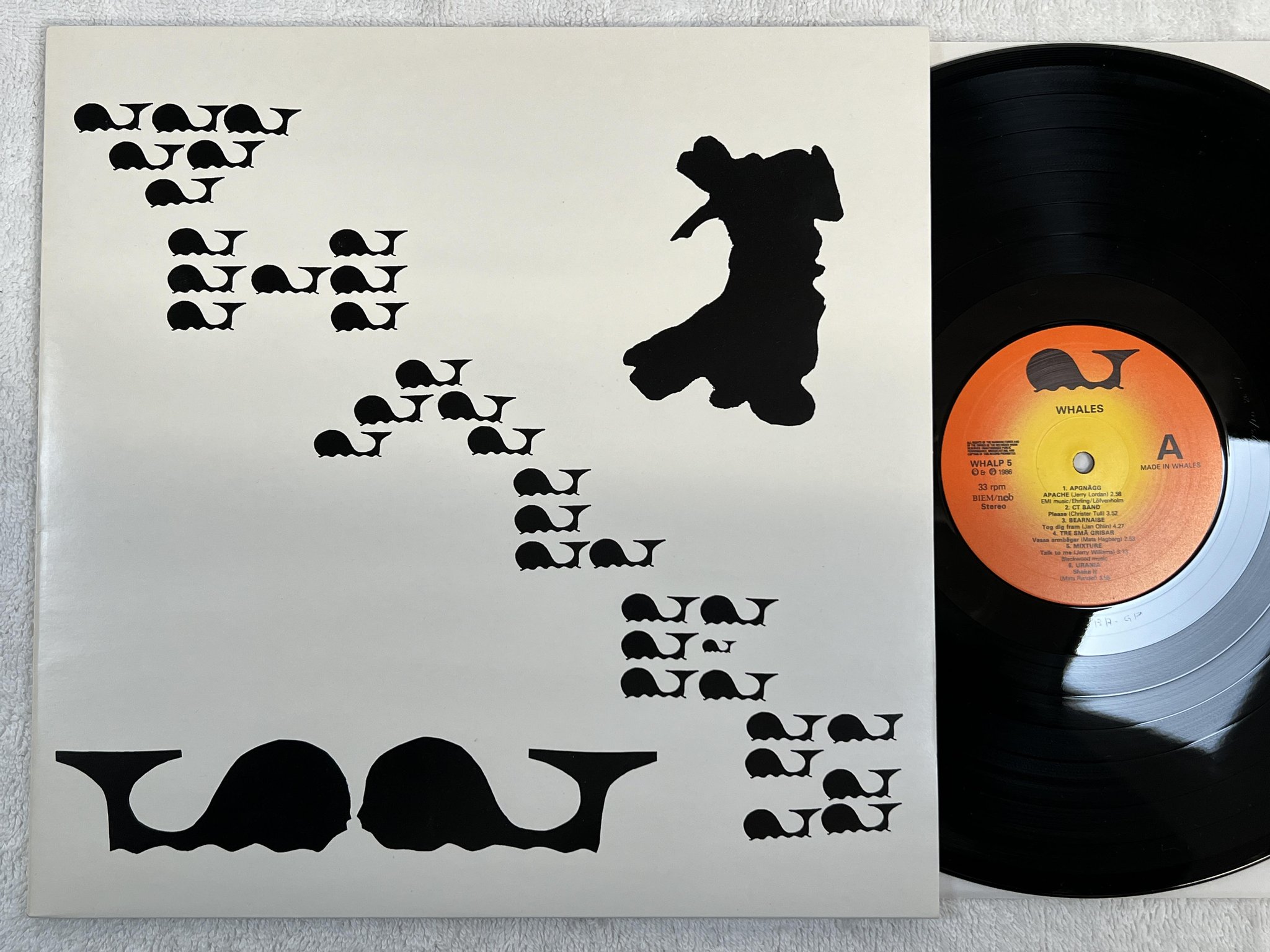 Omslagsbild för skivan V/A Whales LP -86 Swe WHALE PRODUCTION WHALP 5