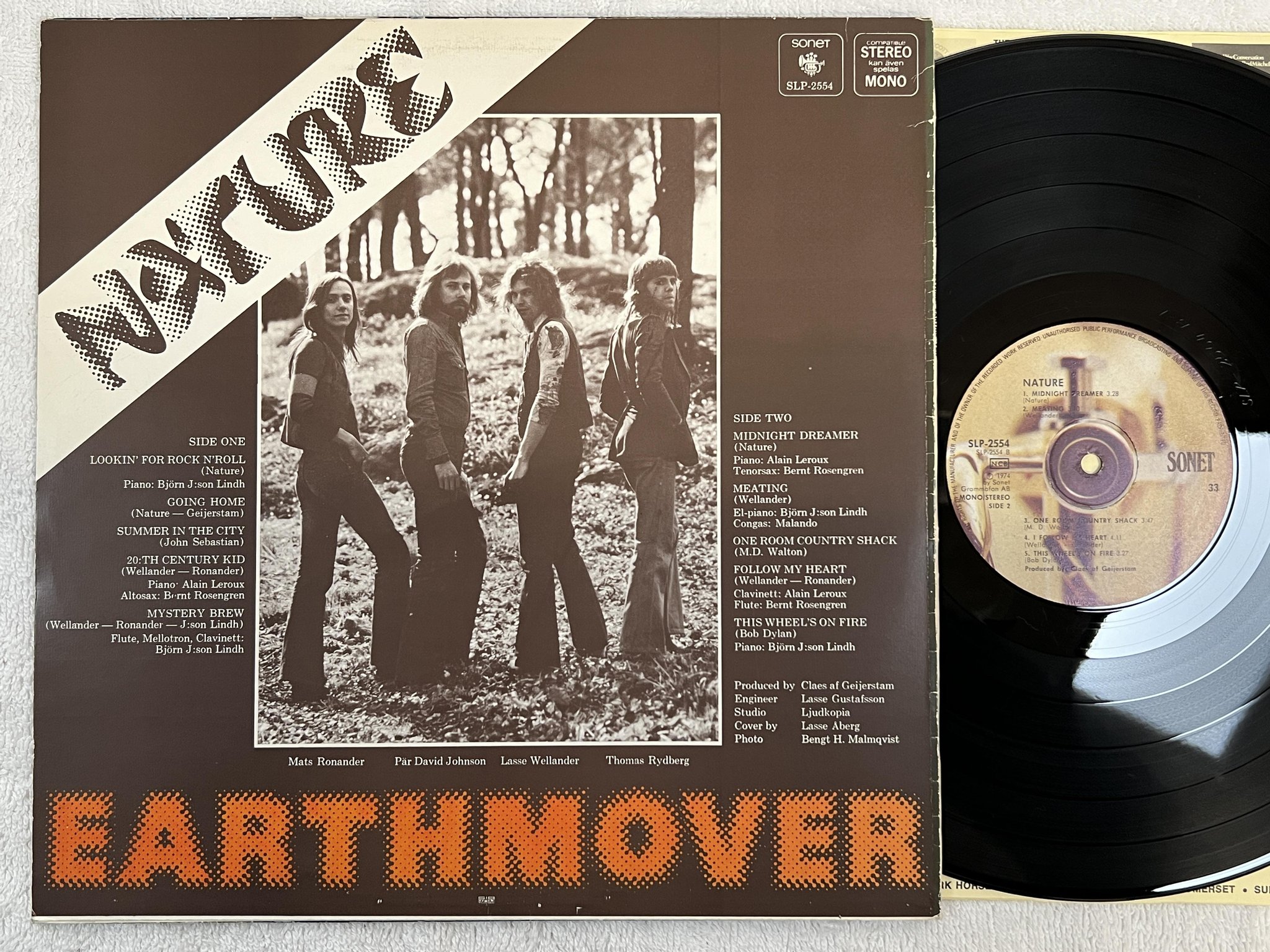 Omslagsbild för skivan NATURE Earthmover LP -74 Swe SONET SLP 2554