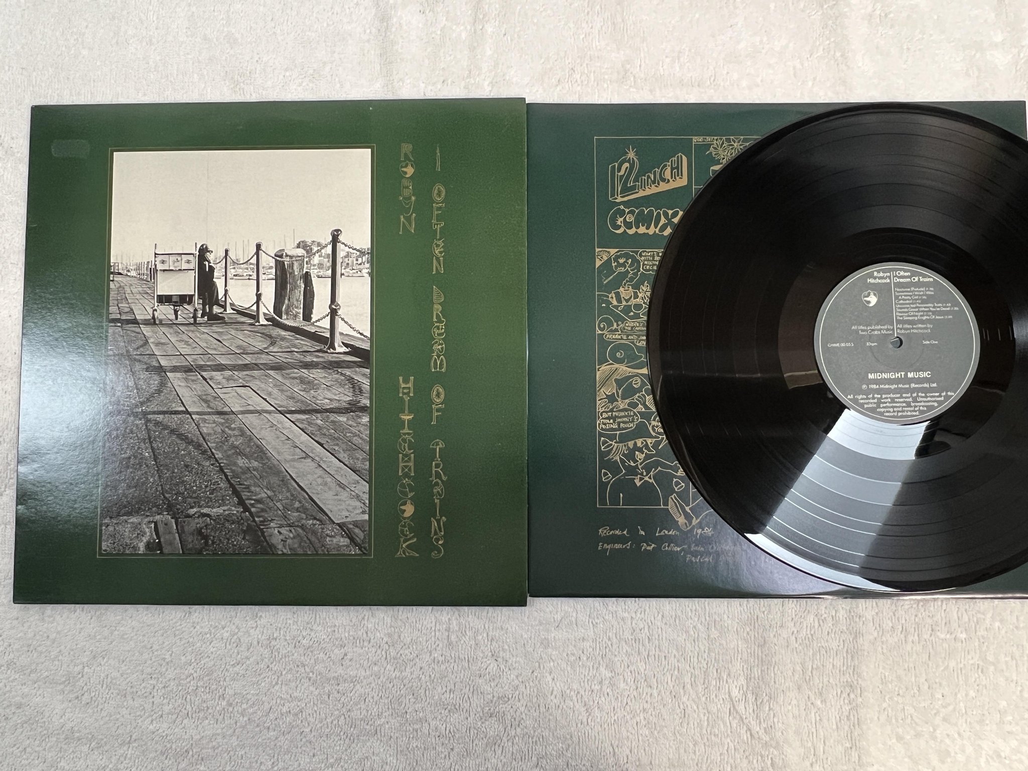 Omslagsbild för skivan ROBYN HITCHCOCK I often dream of trains LP -84 UK midnight music CHIME 00.05 S