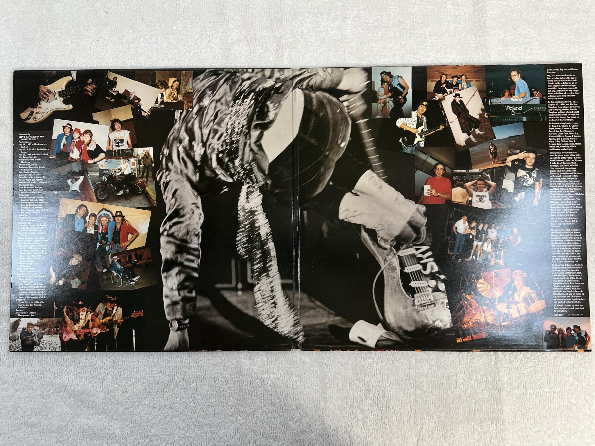 Omslagsbild för skivan STEVIE RAY VAUGHAN & DOUBLE TROUBLE live alive! 2xLP -86 Hol EPIC EPC 4502381