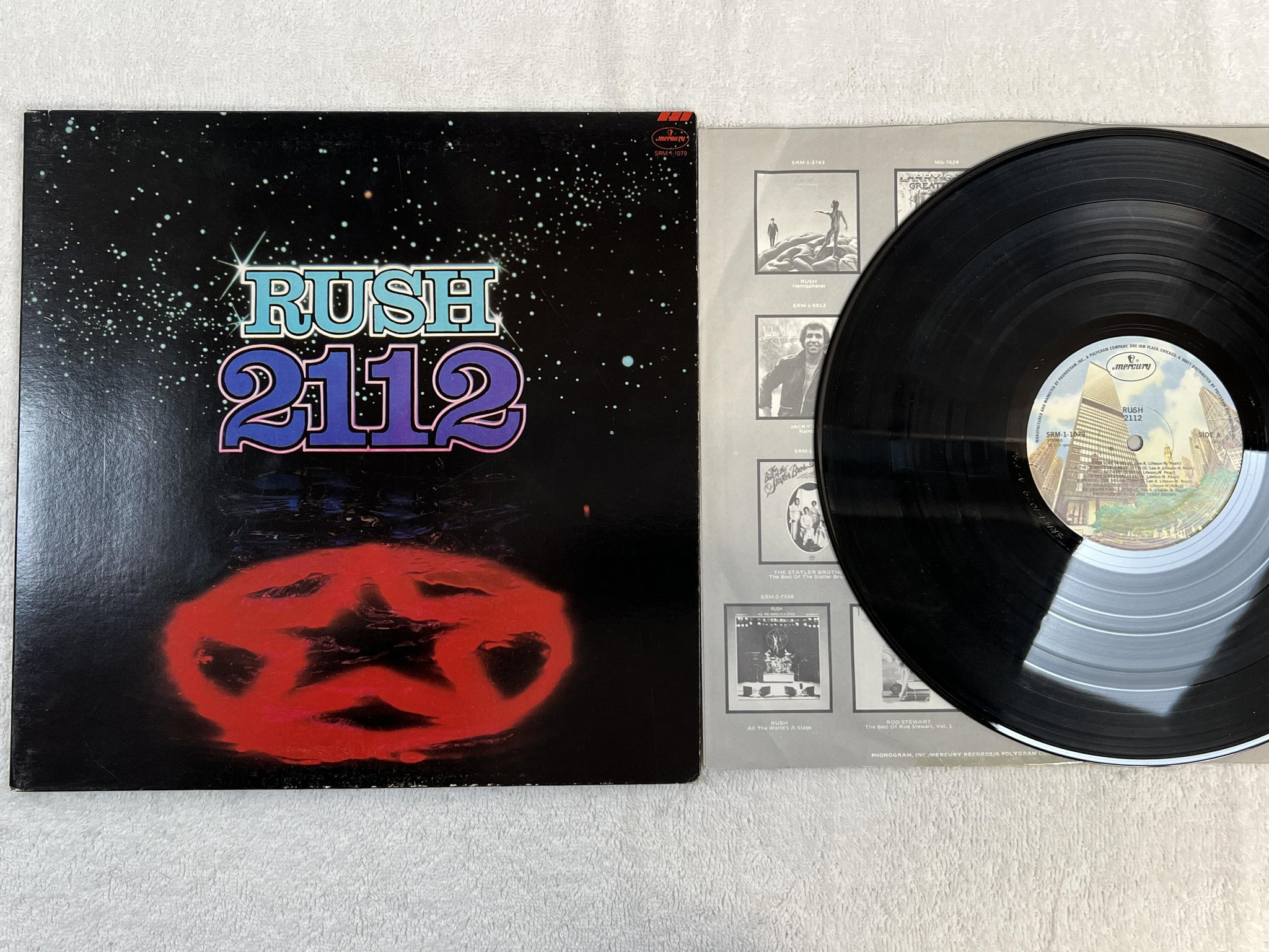 Omslagsbild för skivan RUSH 2112 LP -76 US MERCURY SRM 1-1079