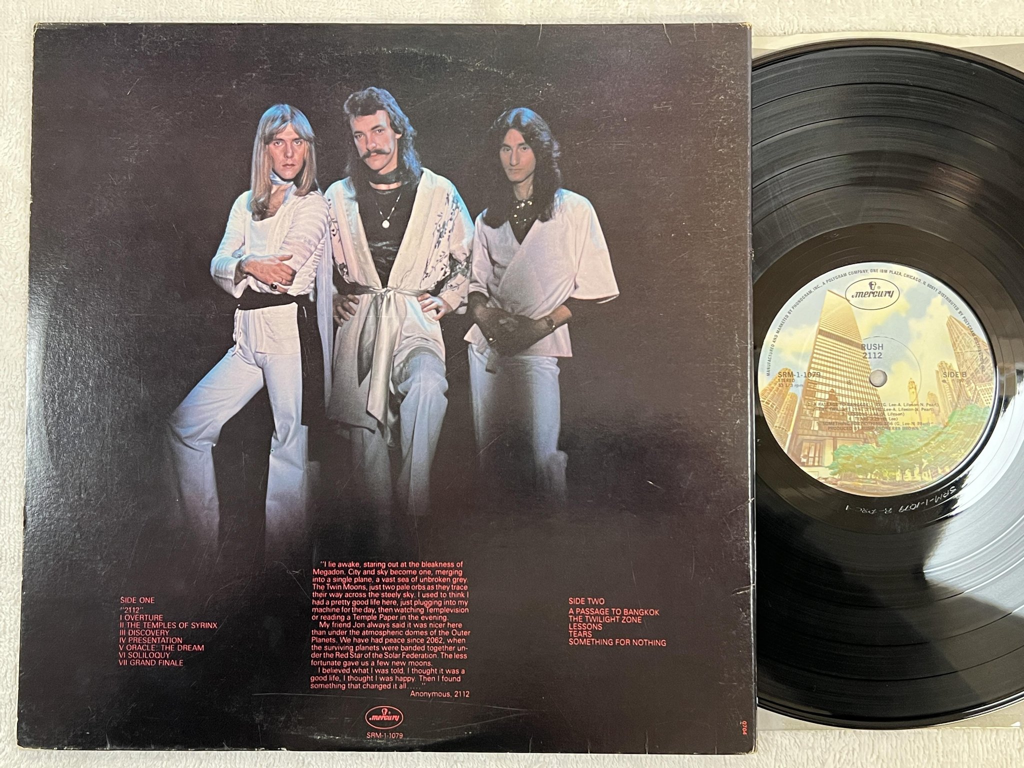 Omslagsbild för skivan RUSH 2112 LP -76 US MERCURY SRM 1-1079