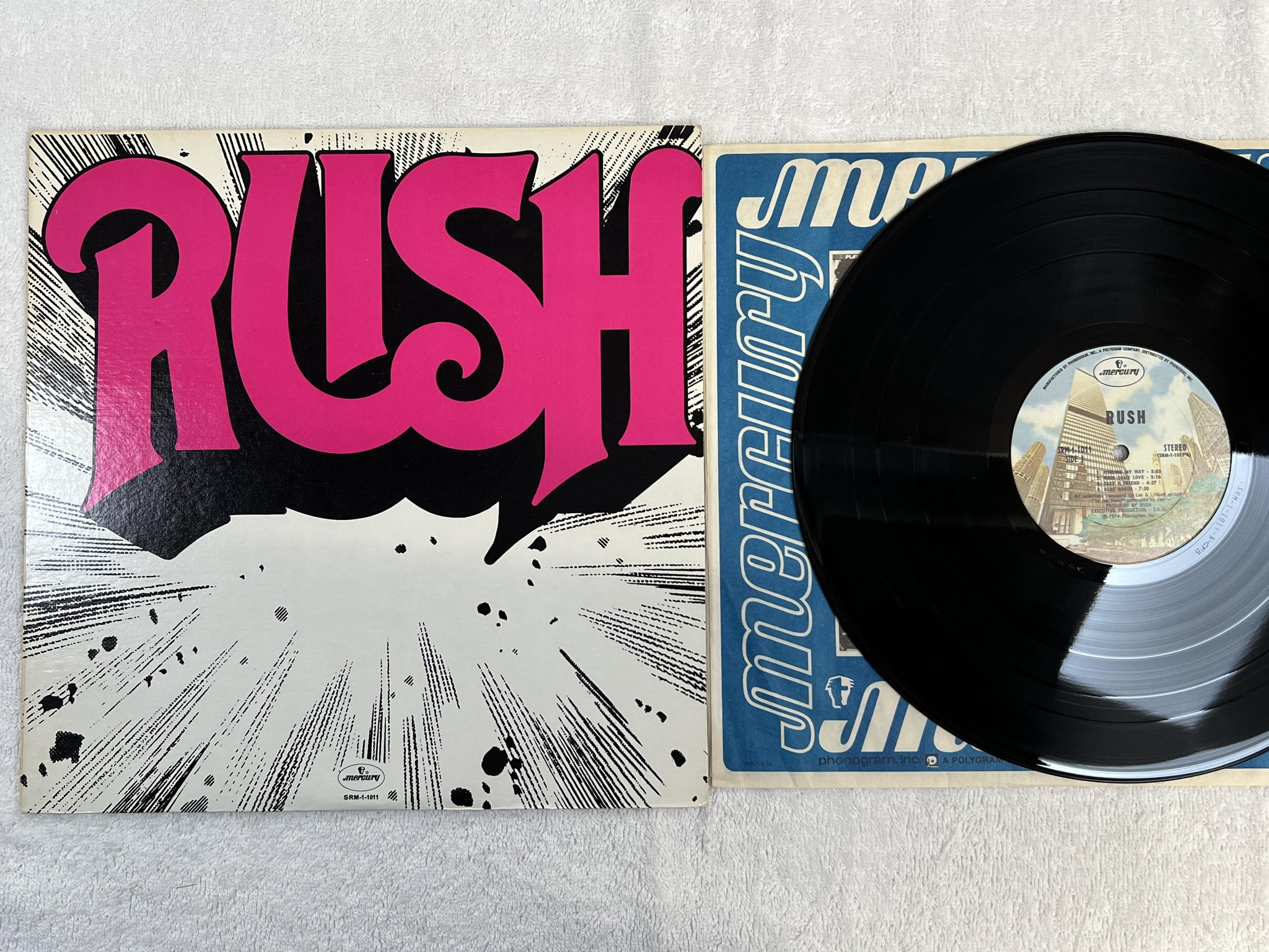Omslagsbild för skivan RUSH s/t LP -74 US MERCURY SRM 1-1011