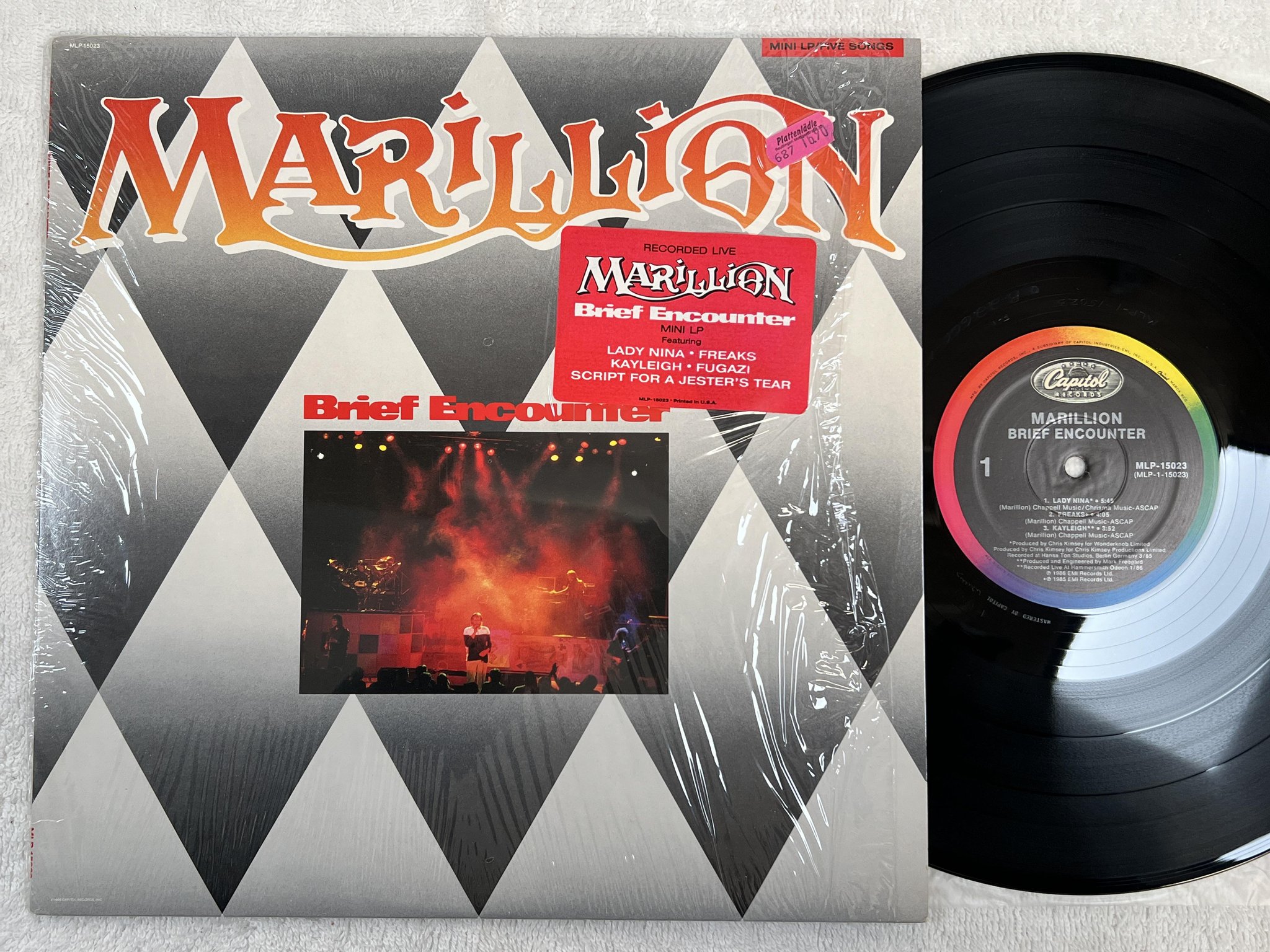 Omslagsbild för skivan MARILLION brief encounter LP -86 US CAPITOL MLP 15023