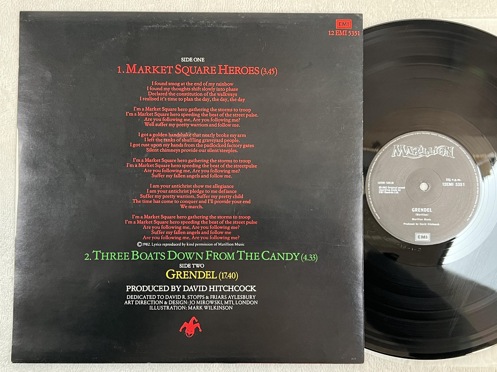 Omslagsbild för skivan MARILLION Market Square Heroes 12"single -82 UK EMI 12EMI 5351