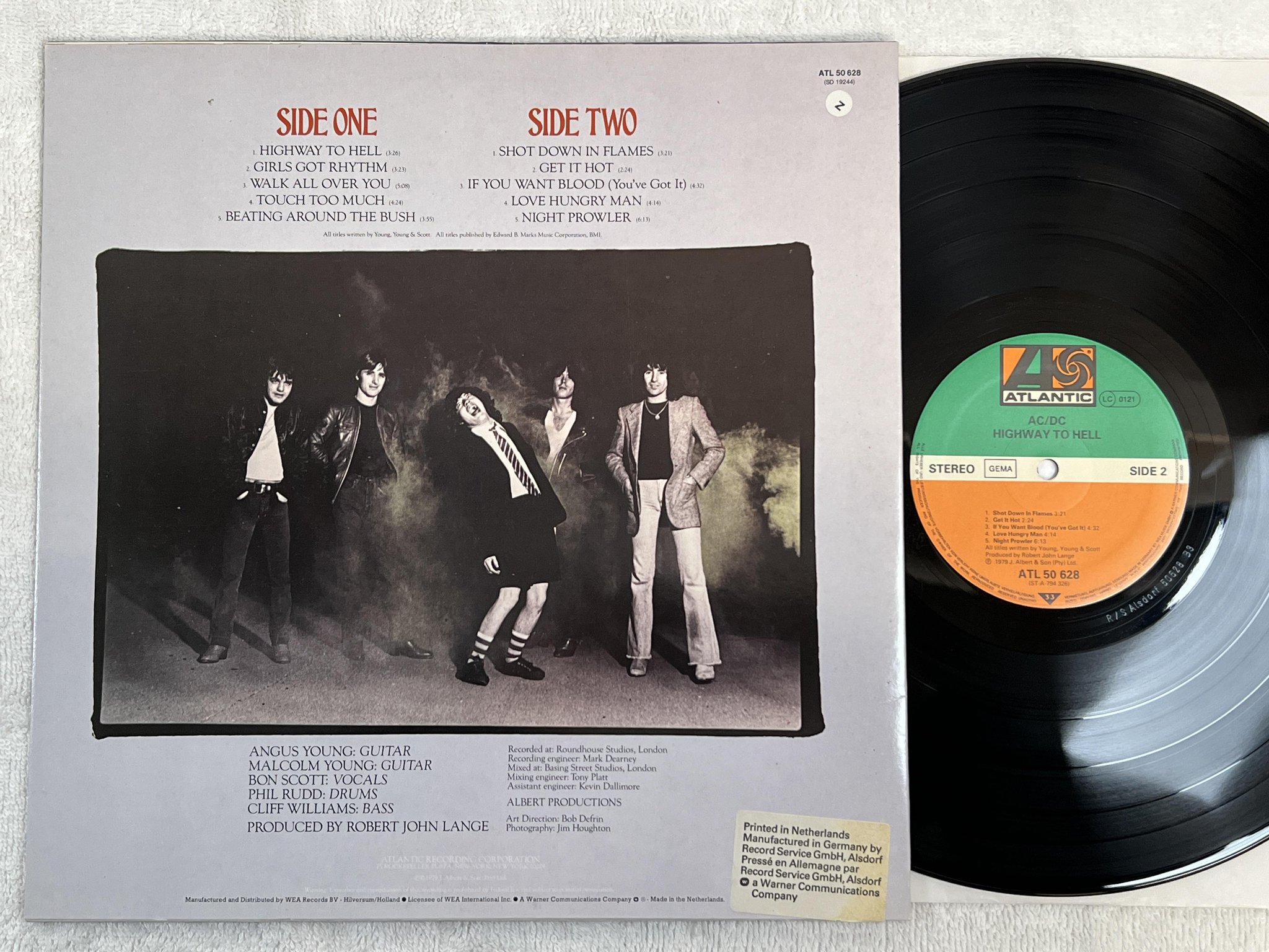 Omslagsbild för skivan AC/DC highway to hell LP -79 Hol ATLANTIC ATL 50628
