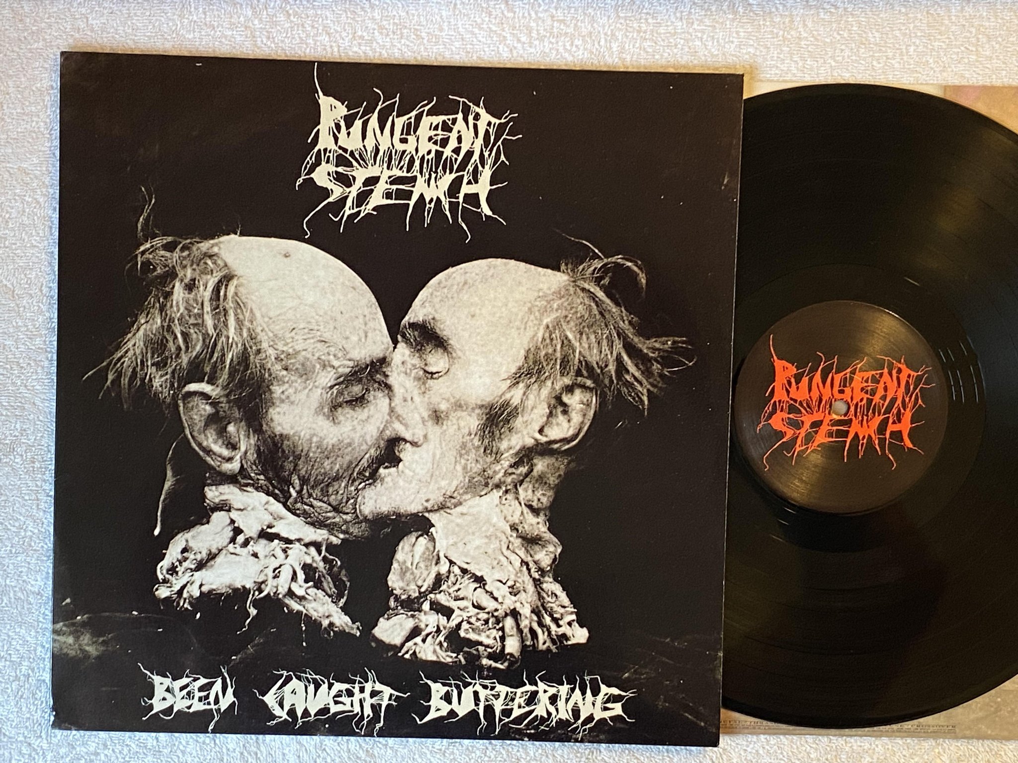 Omslagsbild för skivan PUNGENT STENCH Been Caught Buttering LP -91 NUCLEAR BLAST NB 052