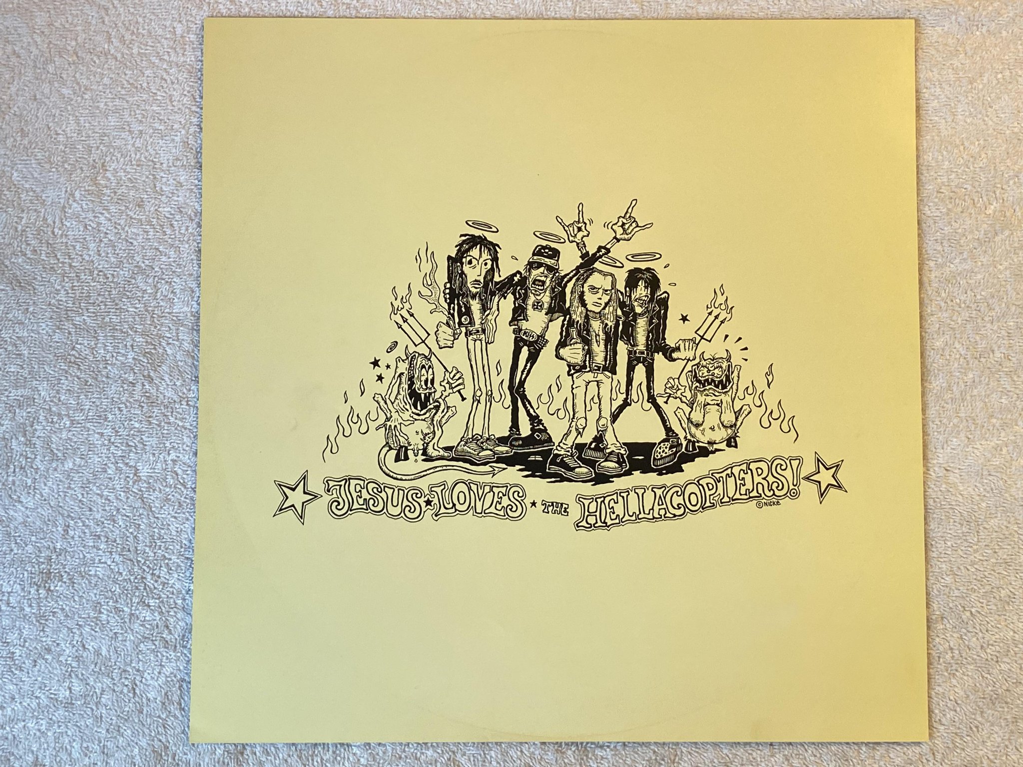 Omslagsbild för skivan HELLACOPTERS Supershitty To The Max! LP -96 Swe WHITE JAZZ JAZZ001LP ** RARE **