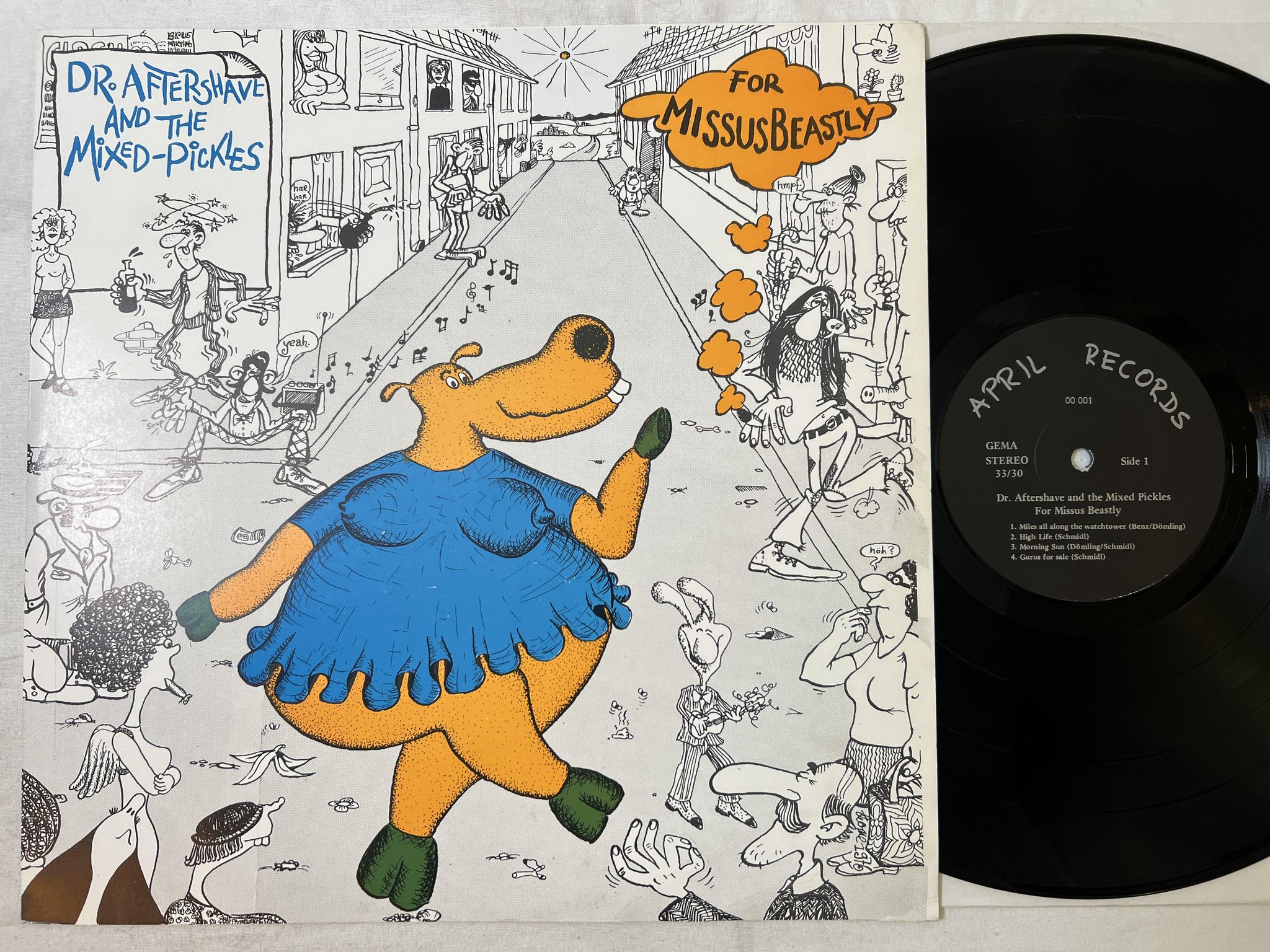 Omslagsbild för skivan DR AFTERSHAVE AND THE MIXED PICKLES For Missus Beastly LP -76 Ger KRAUT / JAZZ