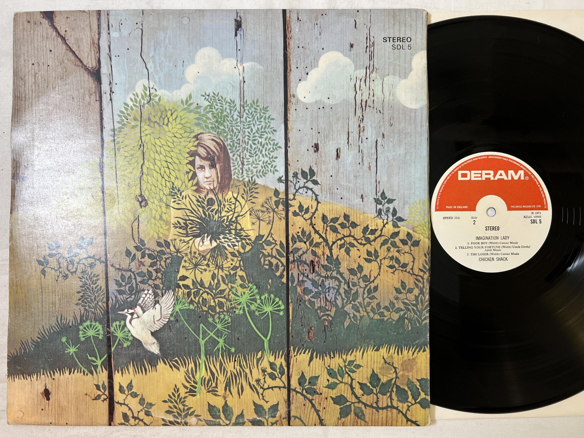 Omslagsbild för skivan CHICKEN SHACK imagination lady LP -71 UK DERAM stereo SDL 5