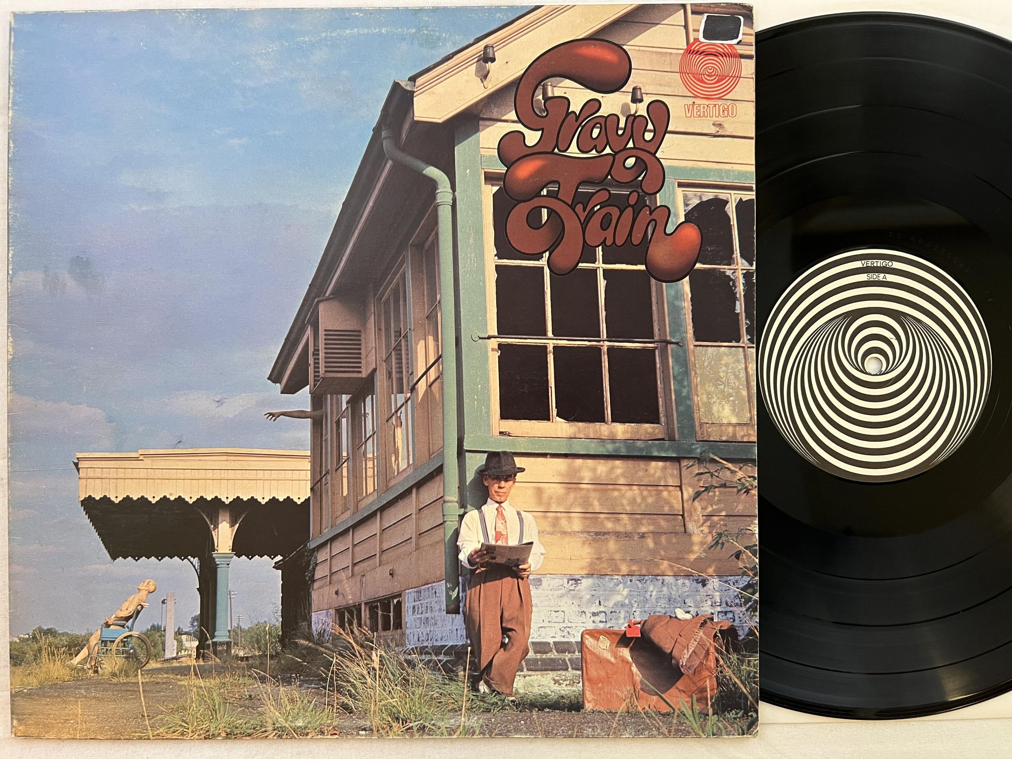 Omslagsbild för skivan GRAVY TRAIN s/t LP -71 Ger VERTIGO swirl 6360 023 *** rare prog ***