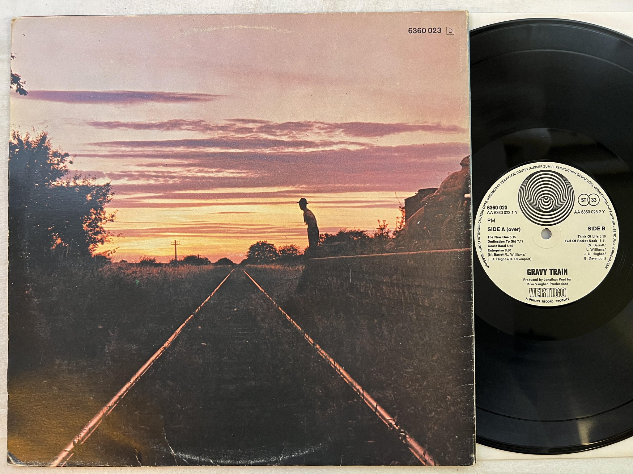 Omslagsbild för skivan GRAVY TRAIN s/t LP -71 Ger VERTIGO swirl 6360 023 *** rare prog ***