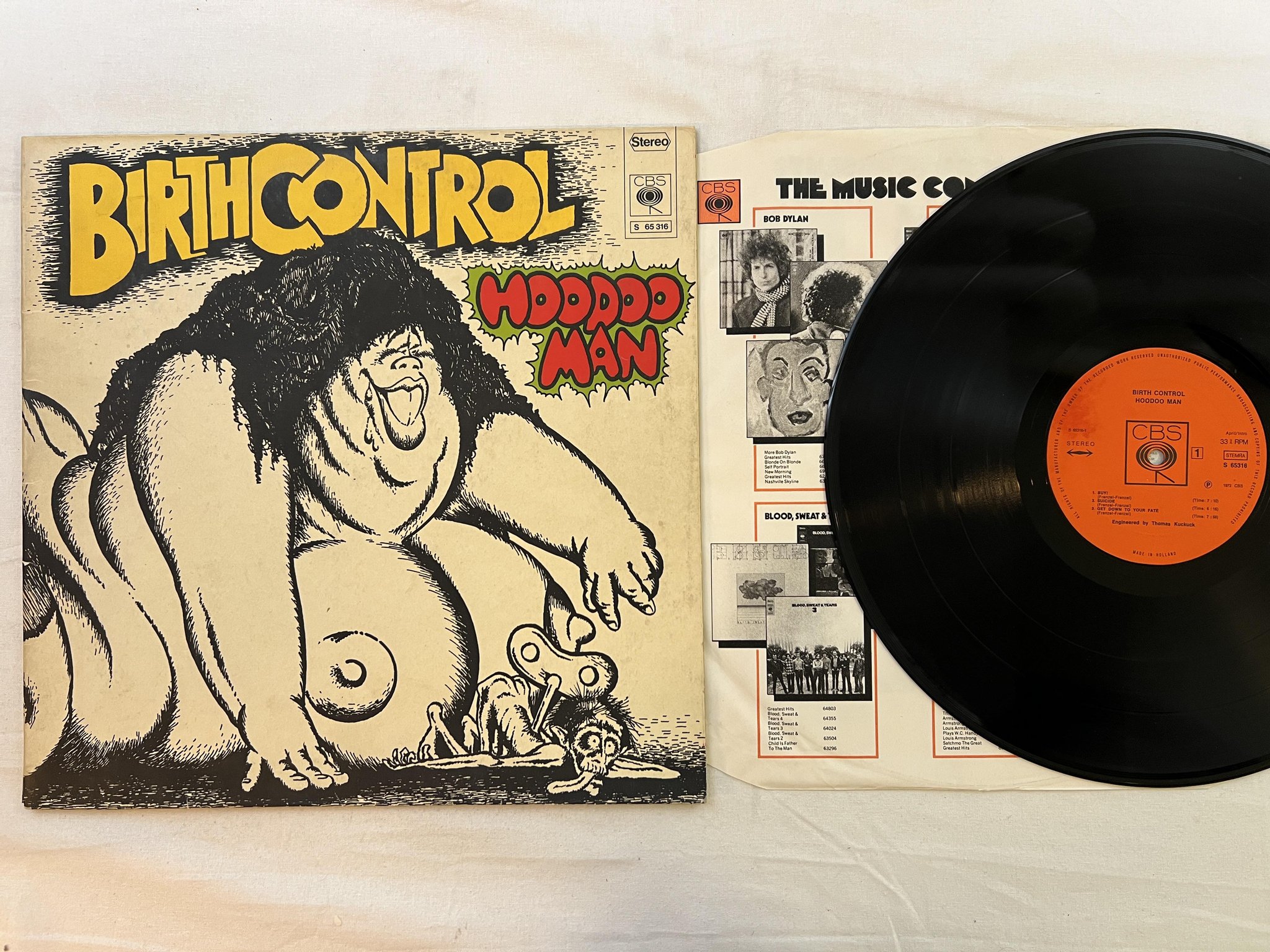 Omslagsbild för skivan BIRTH CONTROL hoodoo man LP -72 Hol CBS S 65316