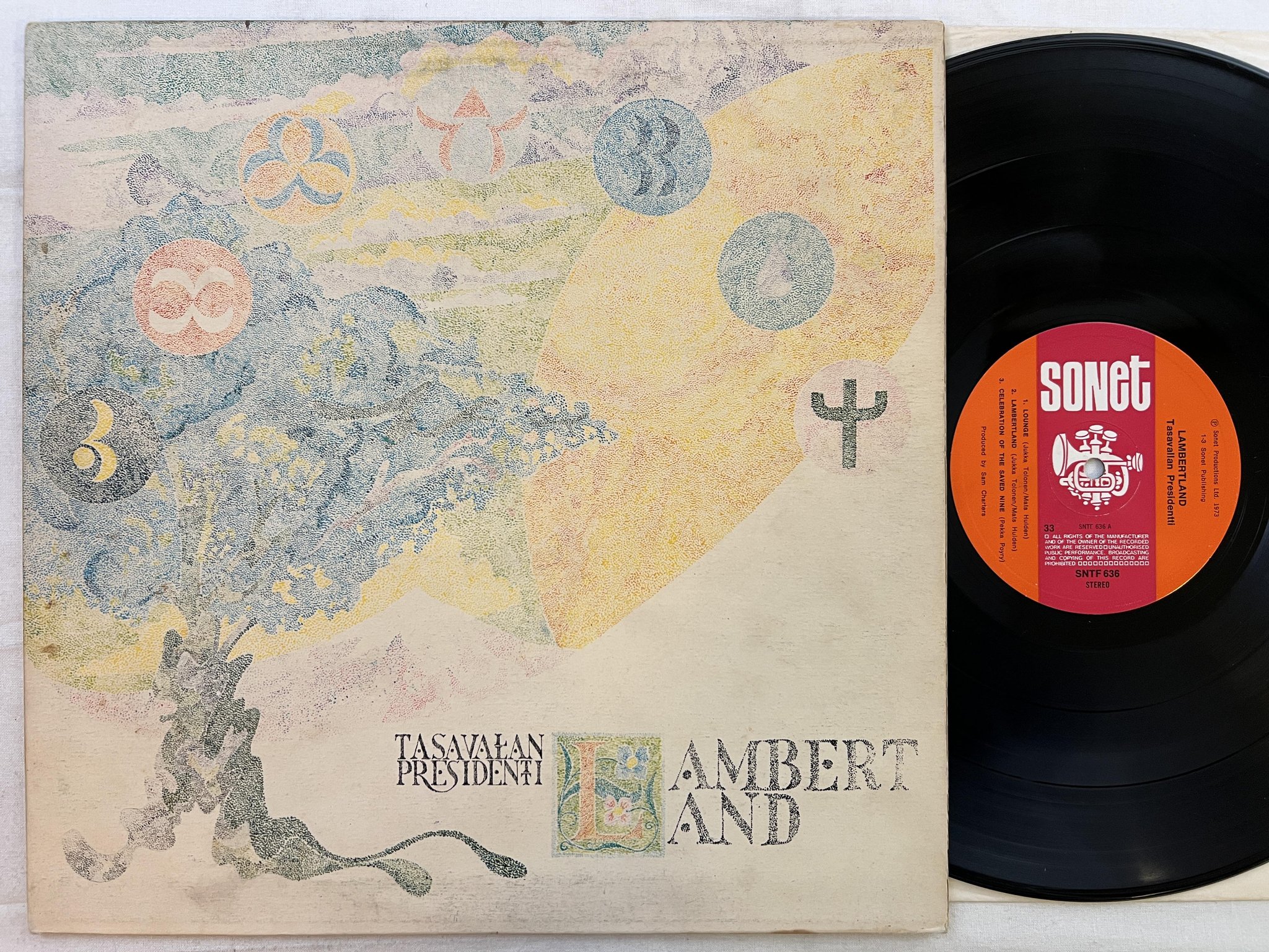 Omslagsbild för skivan TASAVALLAN PRESIDENTTI lambertland LP -73 UK Sonet SNTF 636