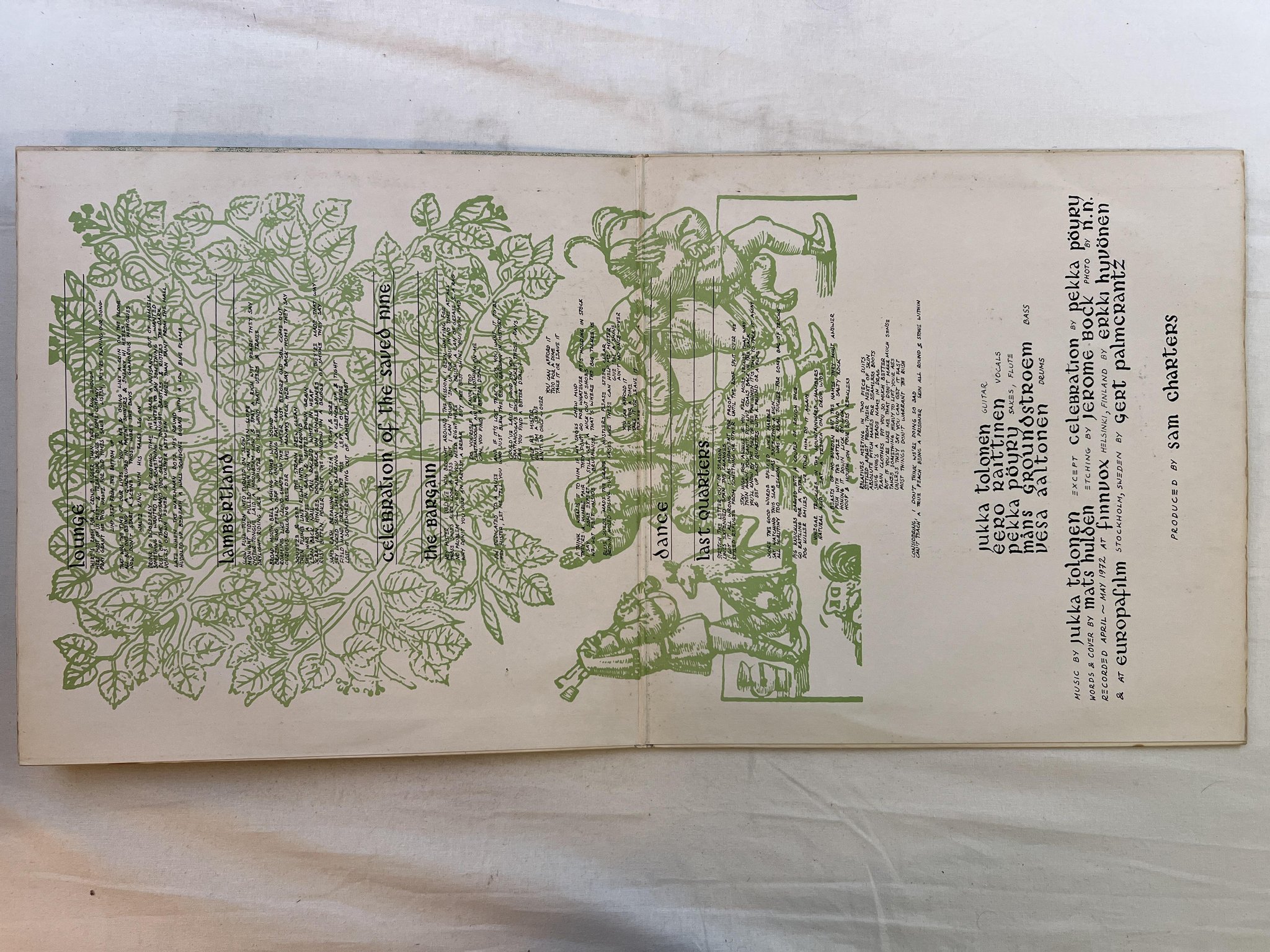 Omslagsbild för skivan TASAVALLAN PRESIDENTTI lambertland LP -73 UK Sonet SNTF 636