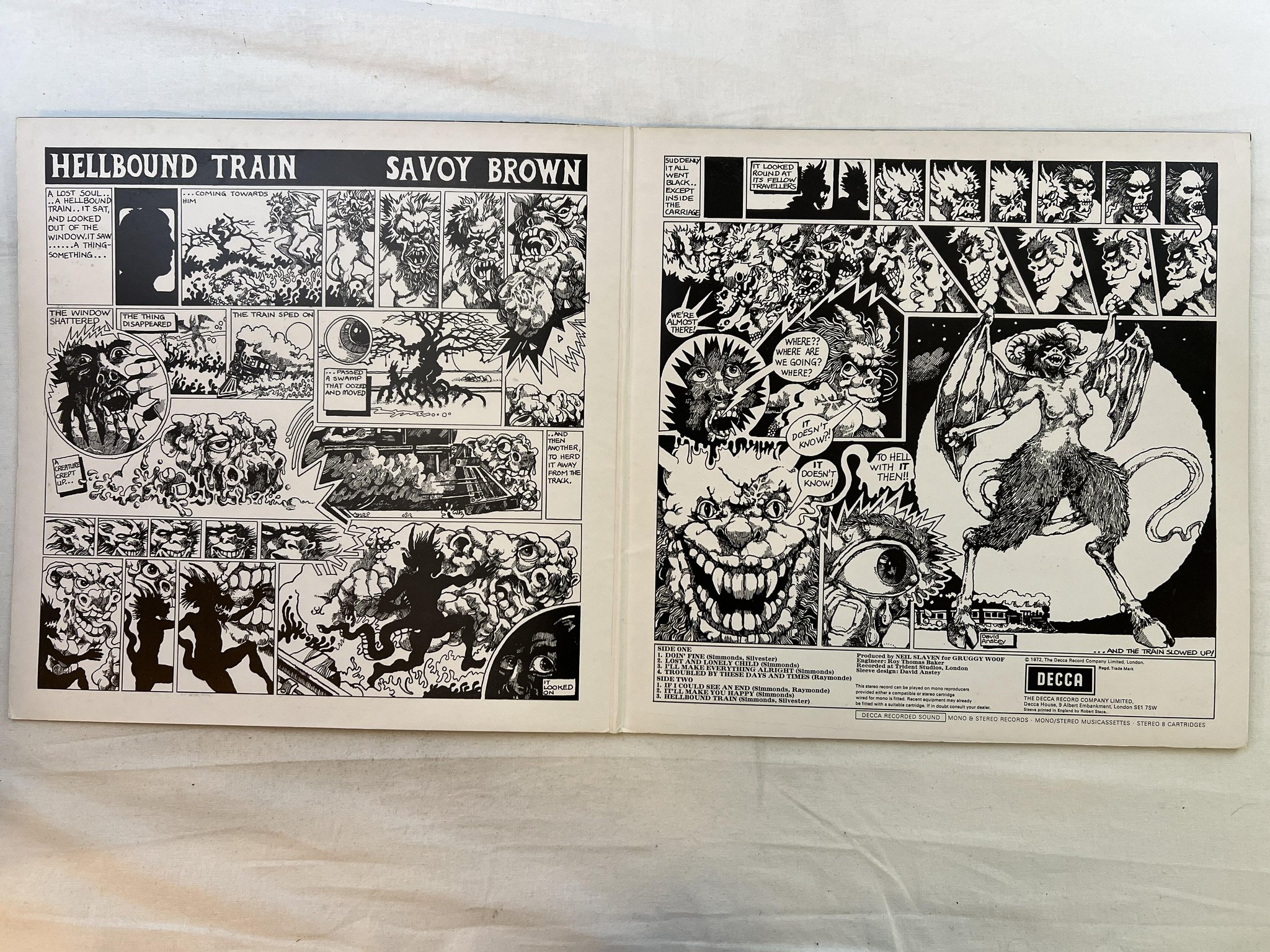 Omslagsbild för skivan SAVOY BROWN Hellbound Train LP -72 UK DECCA TXS 107