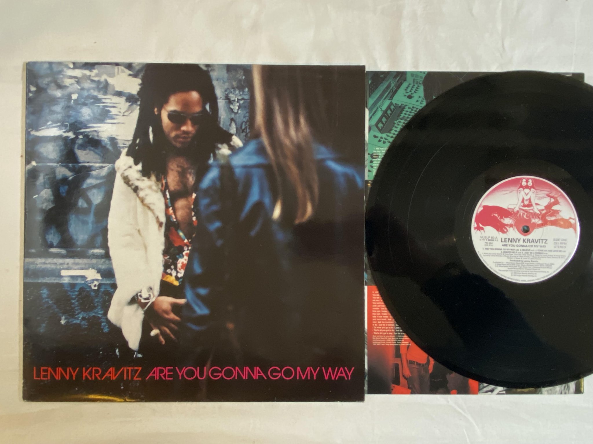 Omslagsbild för skivan LENNY KRAVITZ are you gonna go my way LP -93 EU VIRGIN VUSLP 60
