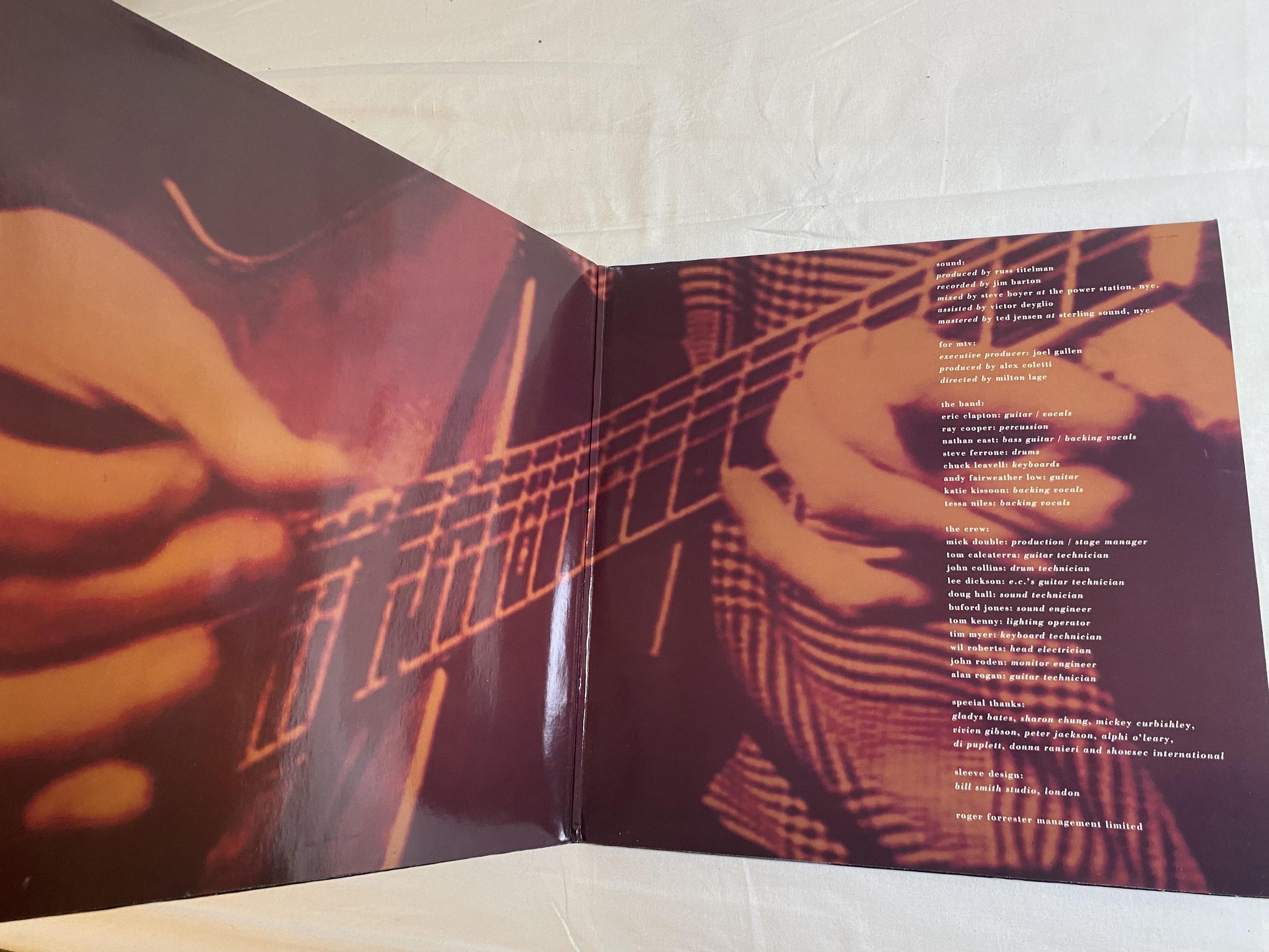 Omslagsbild för skivan ERIC CLAPTON uplugged LP -92 REPRISE 9362-45024-1 *** Layla ***