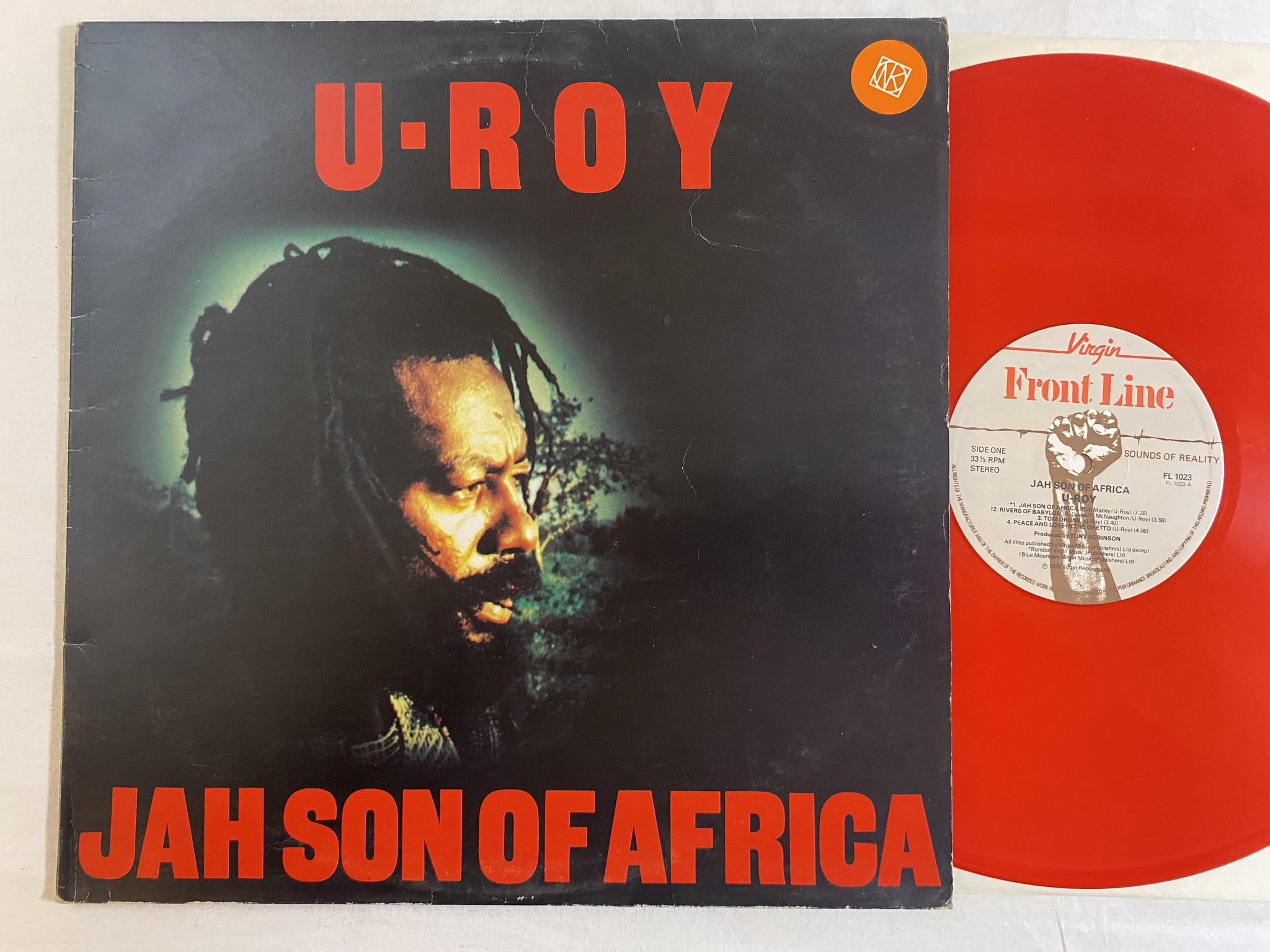 Omslagsbild för skivan U-ROY Jah son of Africa LP -78 UK FRONT LINE FL 1023 *** RED VINYL ***