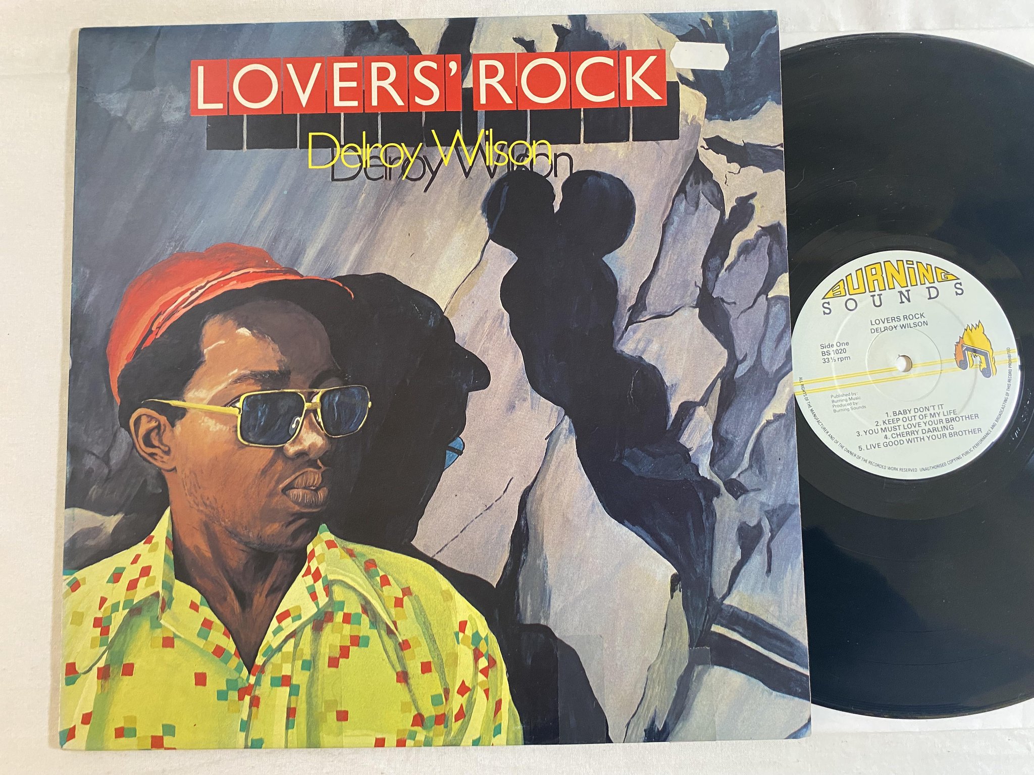 Omslagsbild för skivan DELROY WILSON lovers rock LP -78 UK BURNING SOUNDS BS 1020